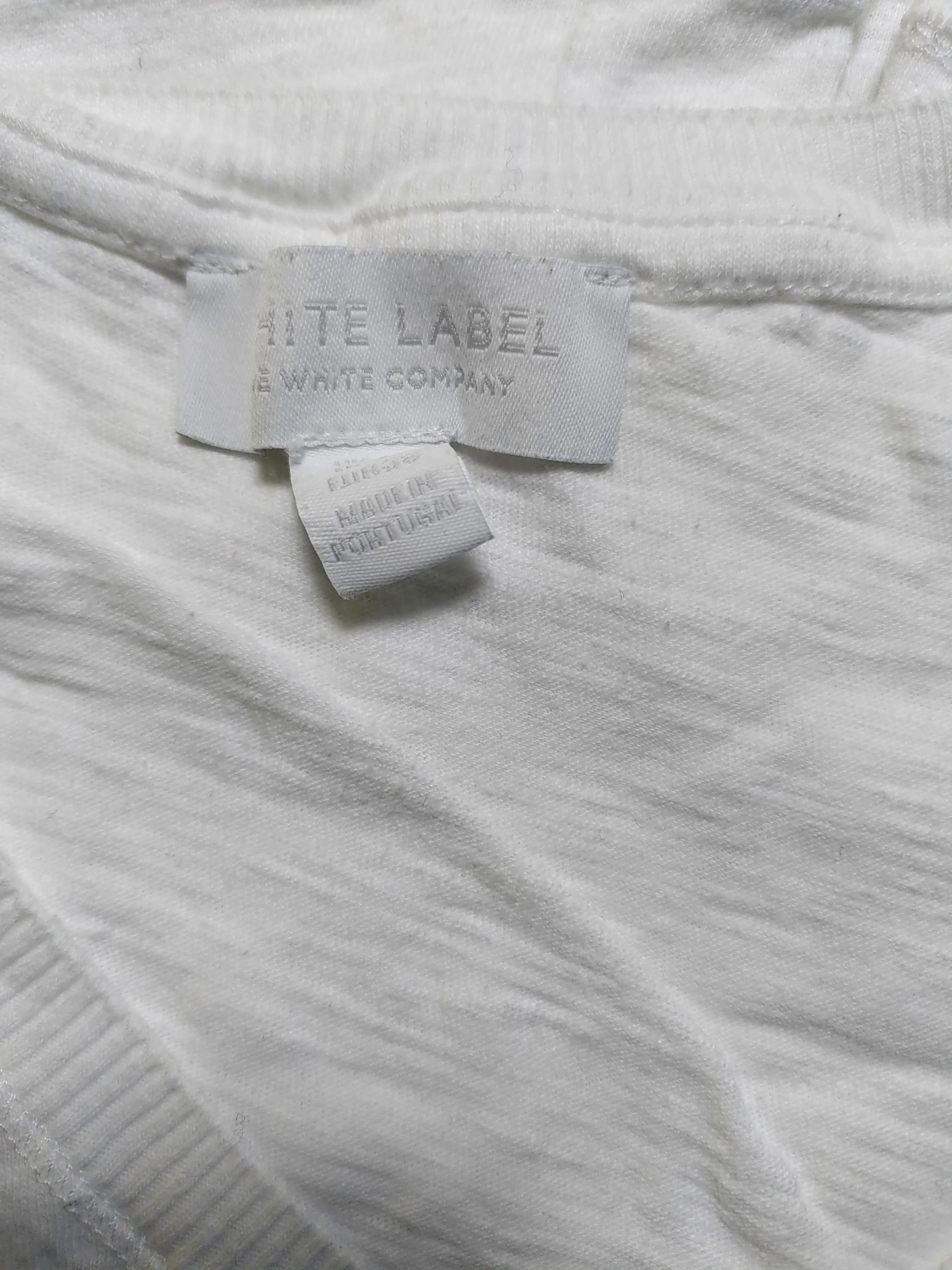 The White Company Women's T-Shirt S White 100% Cotton Short Sleeve V-Neck Basic - Image 6