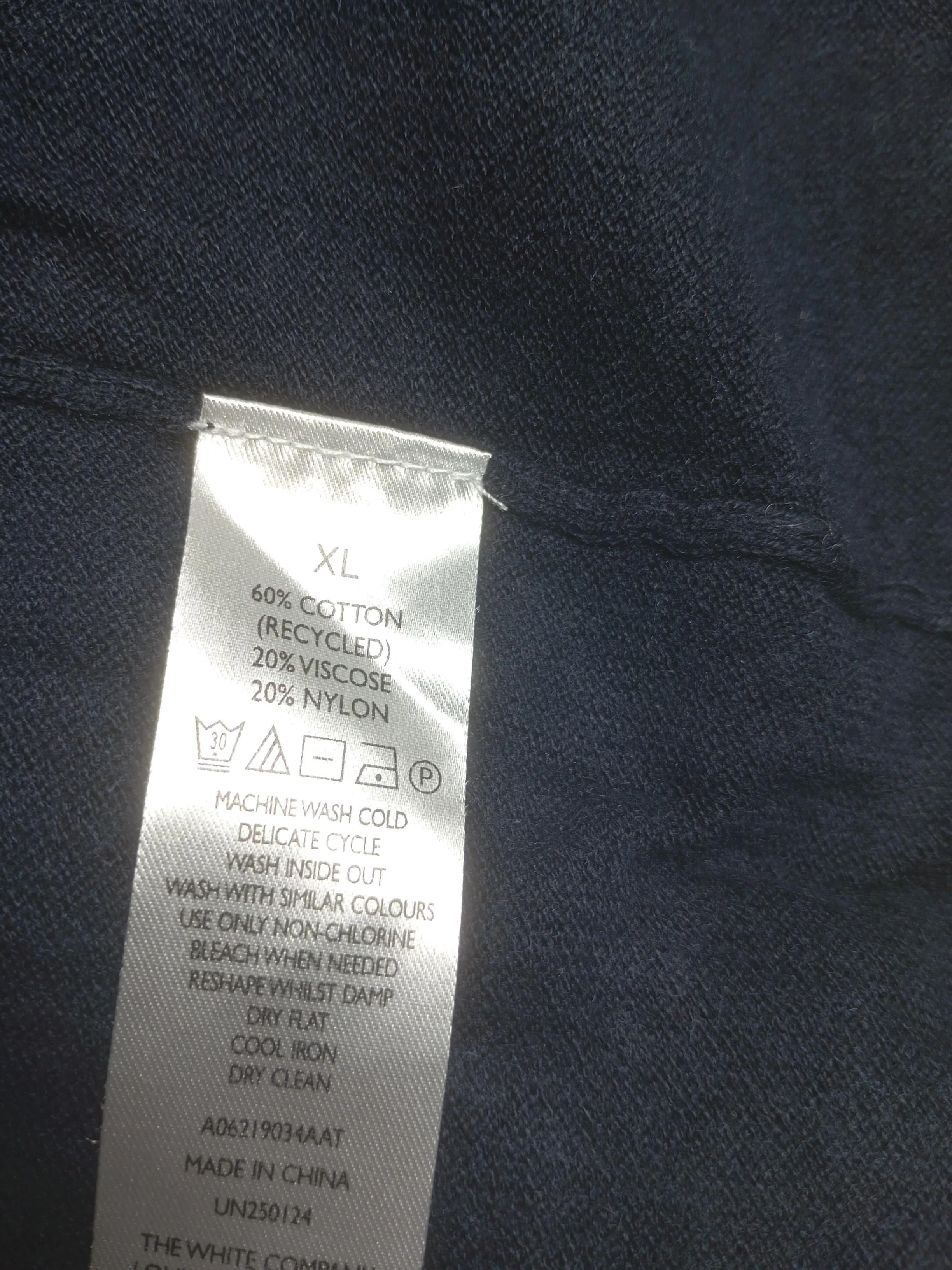The White Company Women's T-Shirt XL Blue Cotton with Viscose, Nylon Basic - Image 6