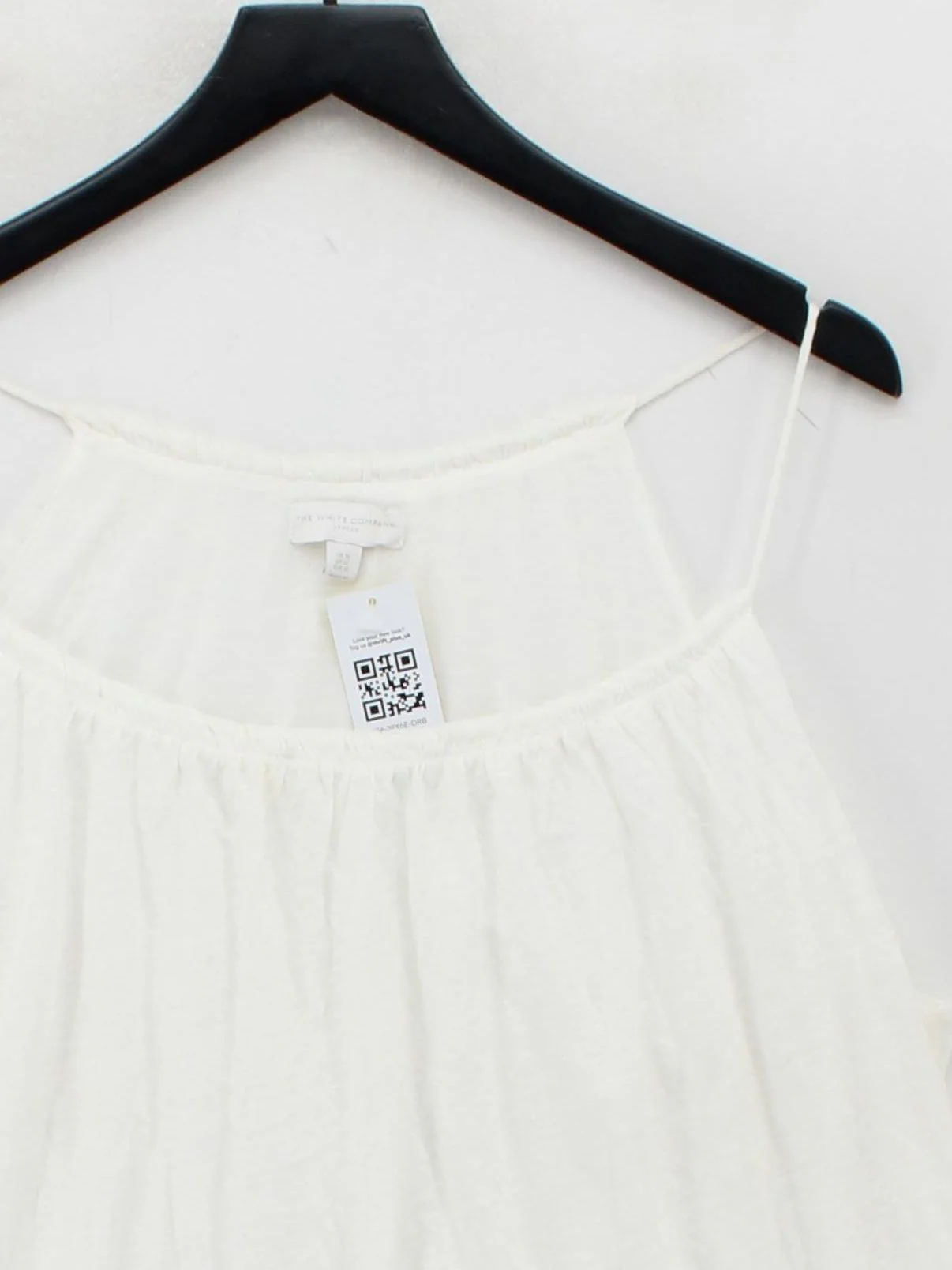 The White Company Women's T-Shirt XL White Linen with Viscose Camisole - Image 3