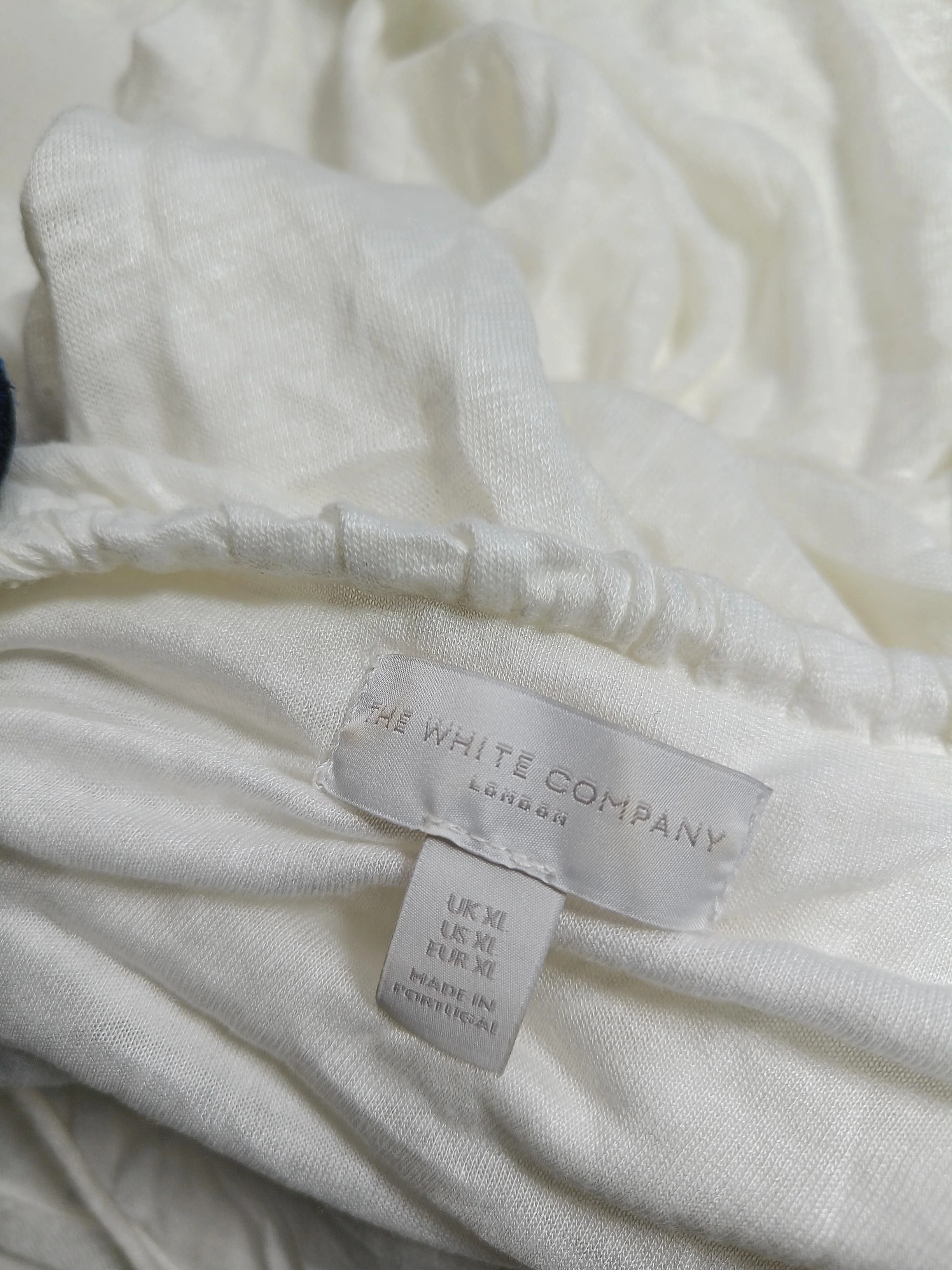The White Company Women's T-Shirt XL White Linen with Viscose Camisole - Image 5