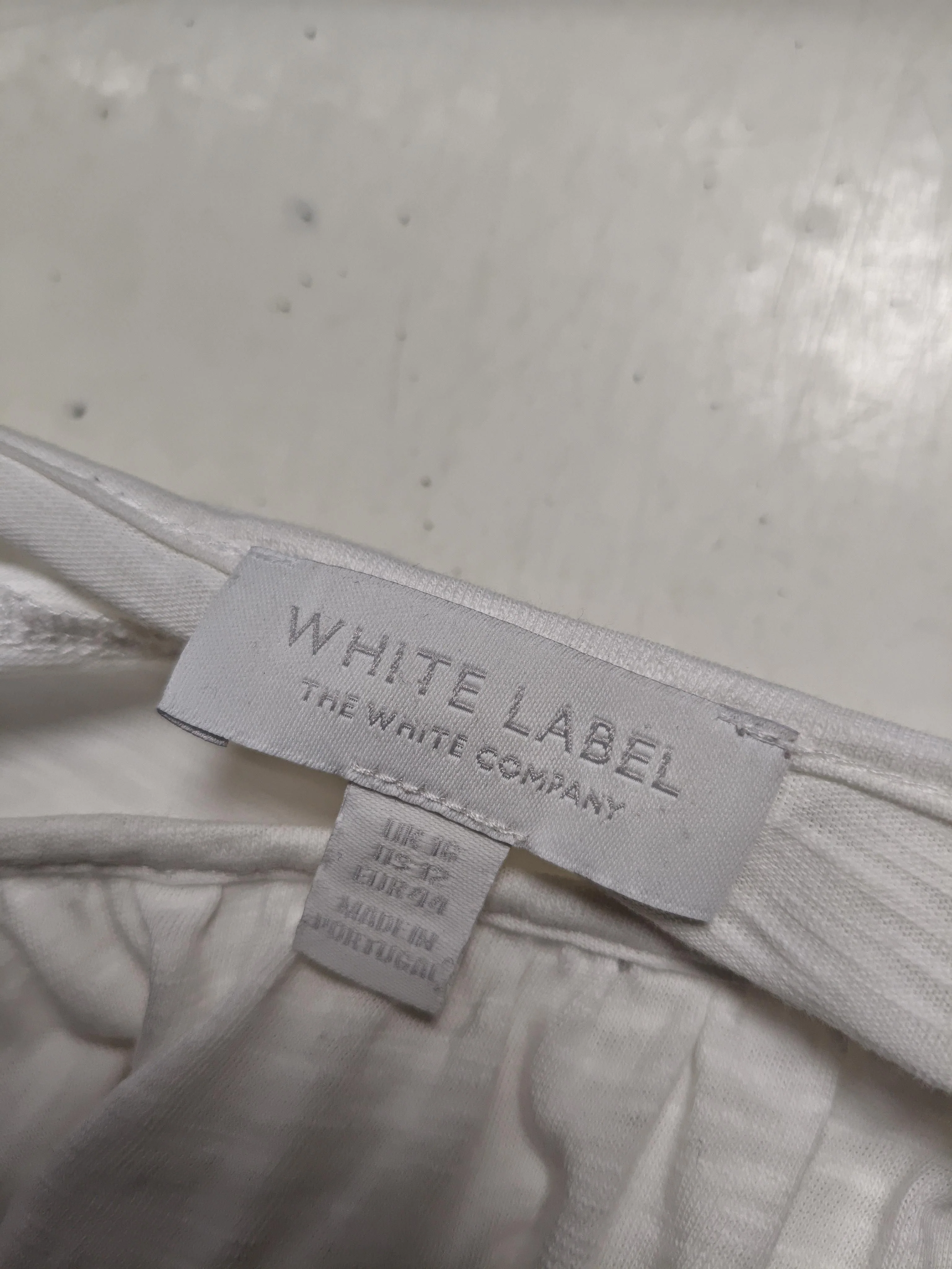 The White Company Women's Top L White 100% Cotton 3/4 Sleeve Round Neck Basic - Image 5