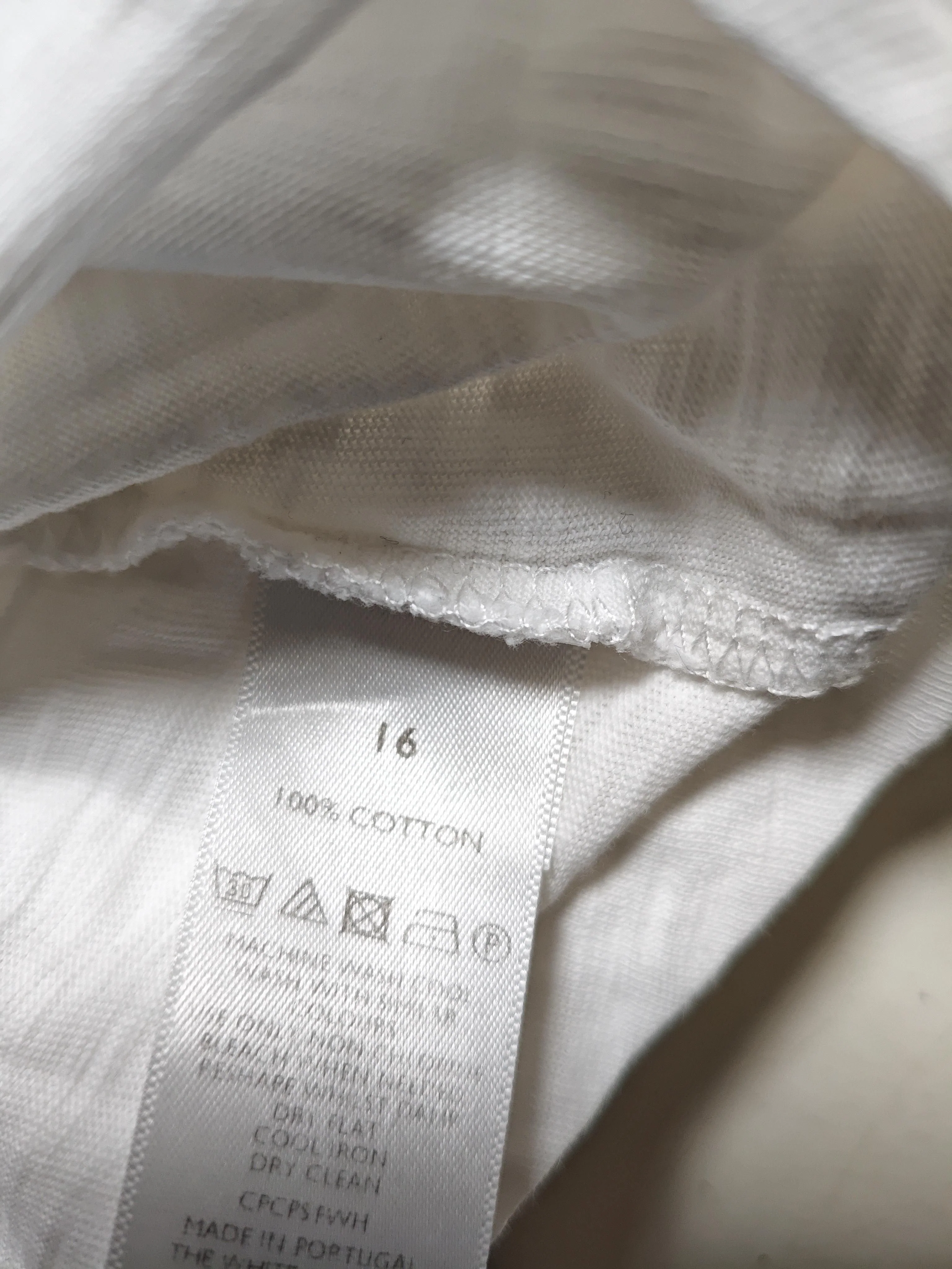 The White Company Women's Top L White 100% Cotton 3/4 Sleeve Round Neck Basic - Image 6