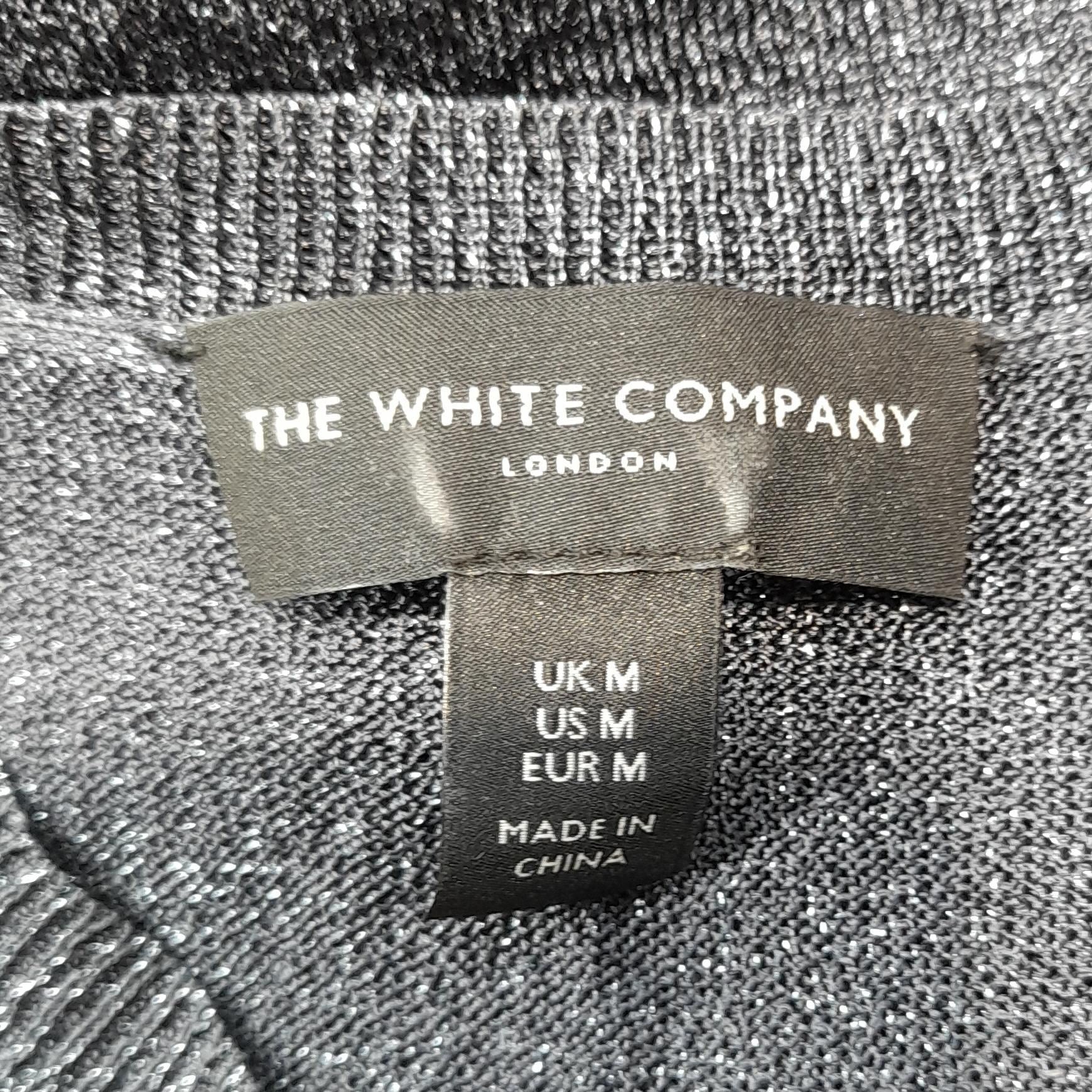 The White Company Women's Top M Grey Viscose with Other Sleeveless V-Neck Basic - Image 5
