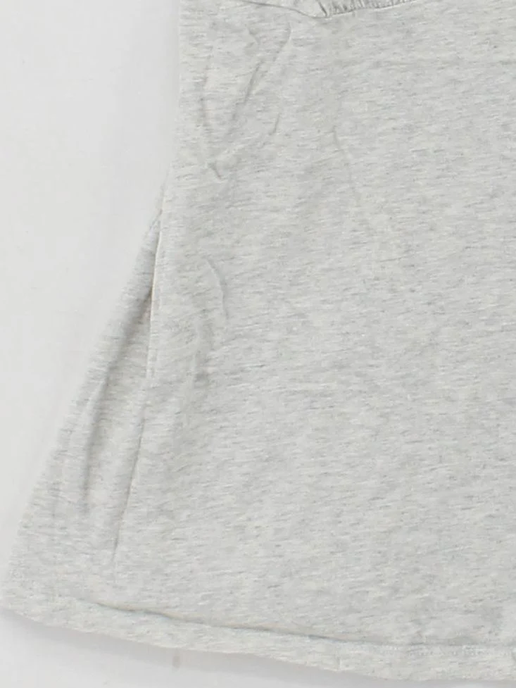 The White Company Women's Top S Grey 100% Cotton Sleeveless V-Neck Basic - Image 4