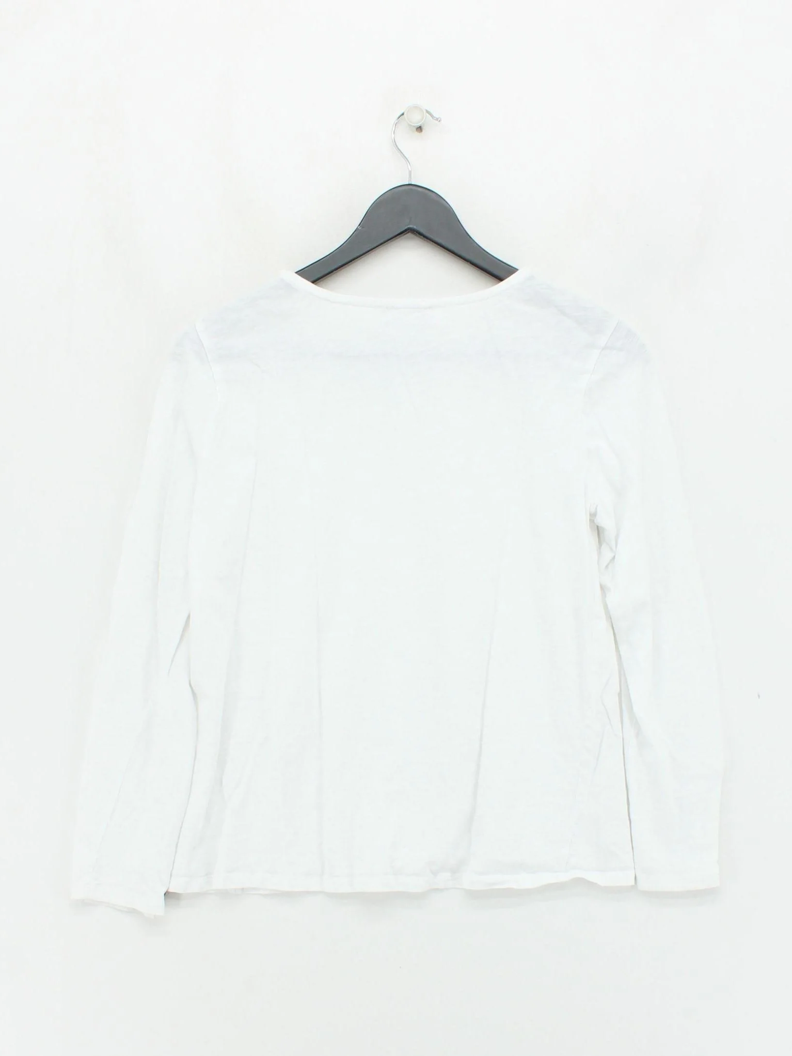The White Company Women's Top S White 100% Cotton Long Sleeve Round Neck Basic - Image 2