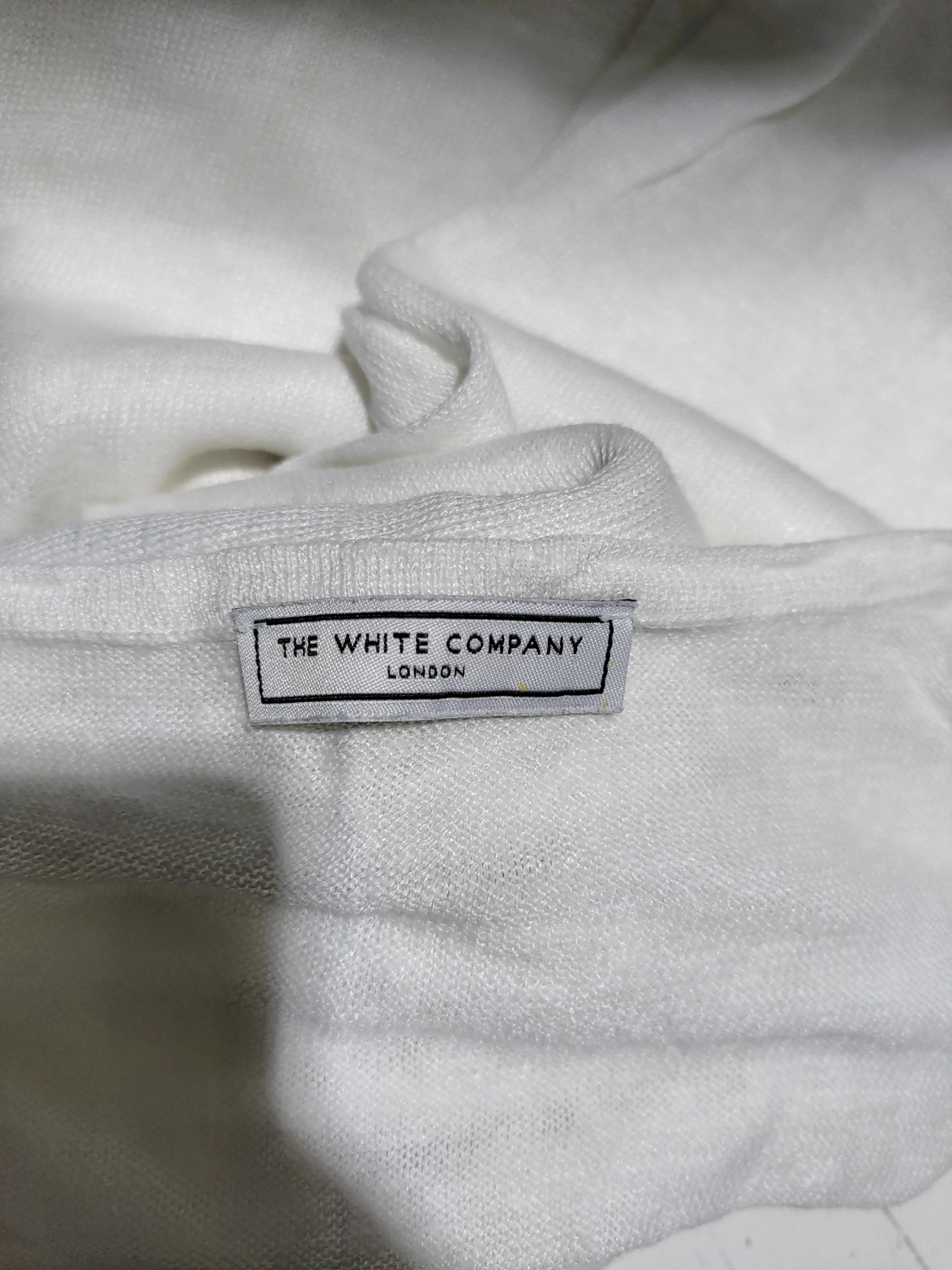 The White Company Women's Top S White 100% Linen Long Sleeve V-Neck Basic - Image 5