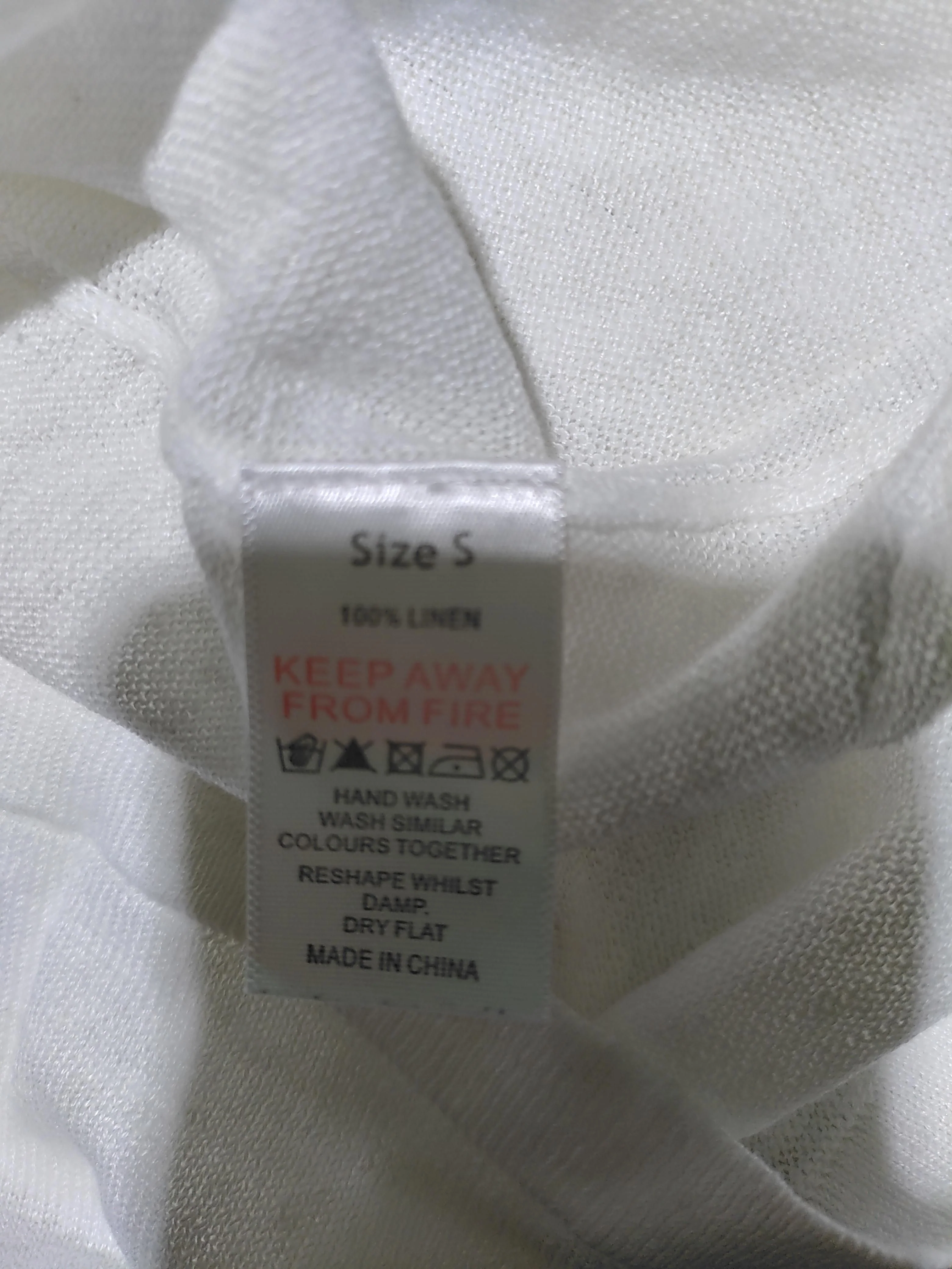 The White Company Women's Top S White 100% Linen Long Sleeve V-Neck Basic - Image 6