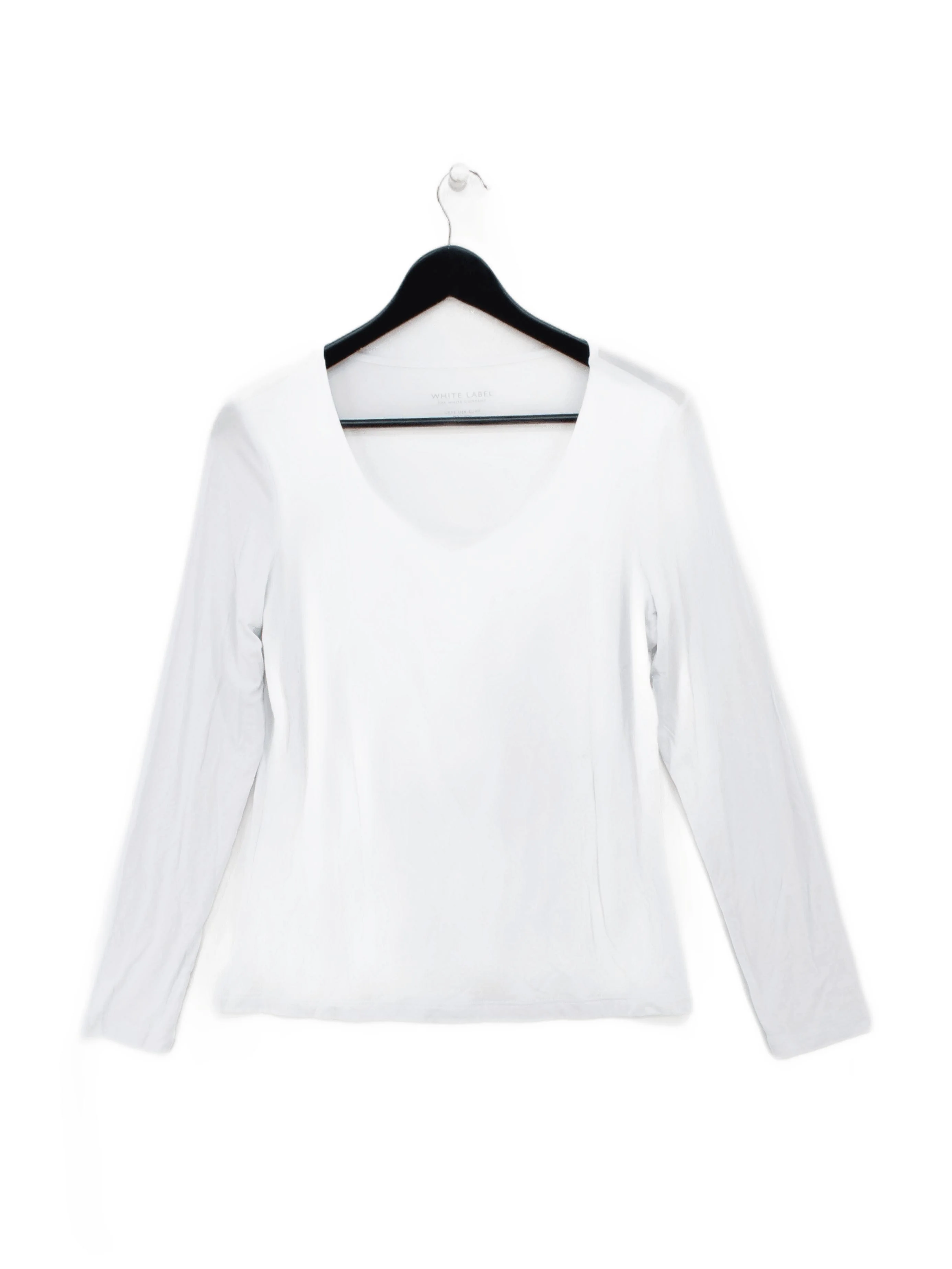 The White Company Women's Top UK 12 White Lyocell Modal with Elastane Basic