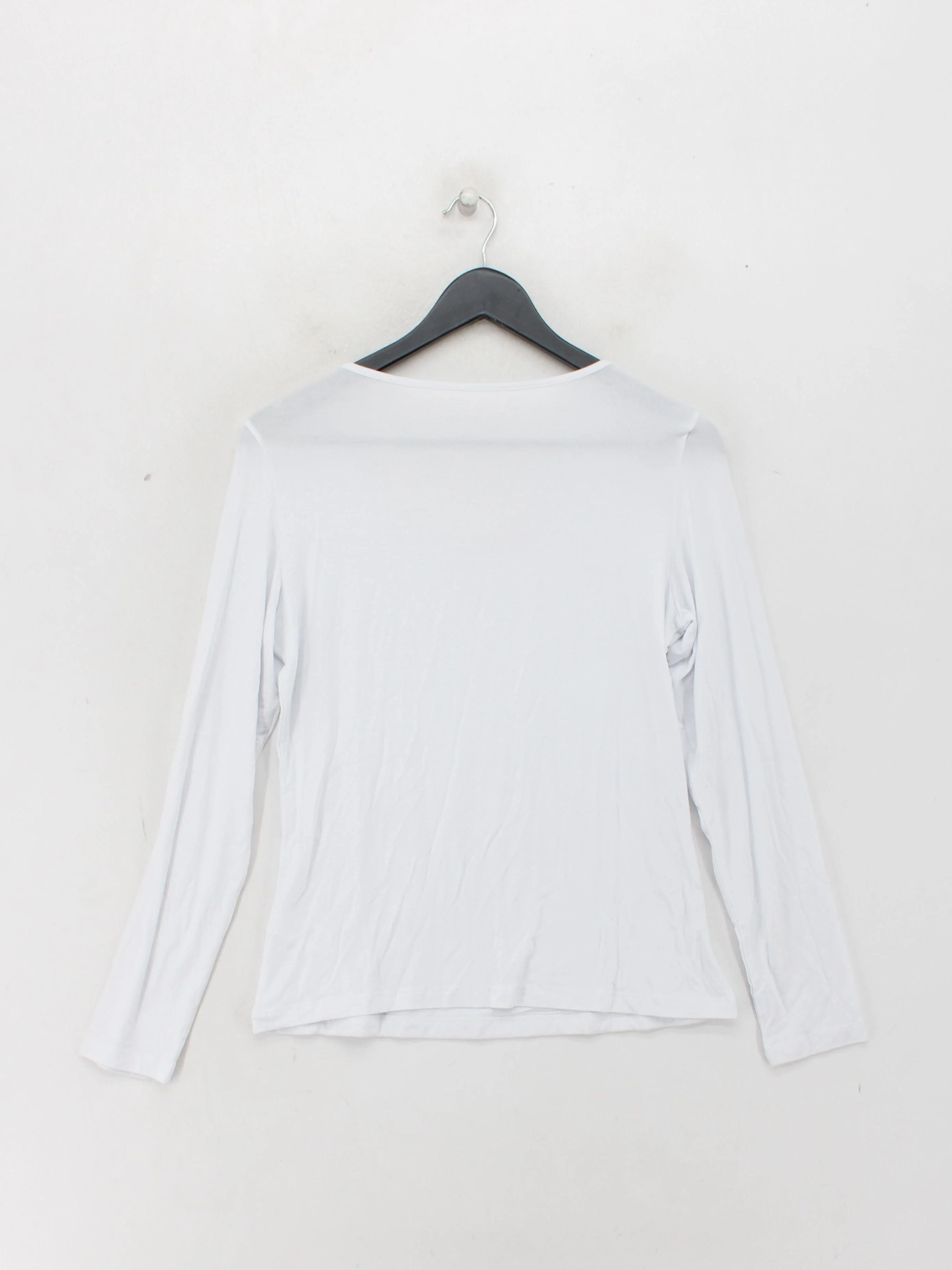 The White Company Women's Top UK 12 White Lyocell Modal with Elastane Basic - Image 2