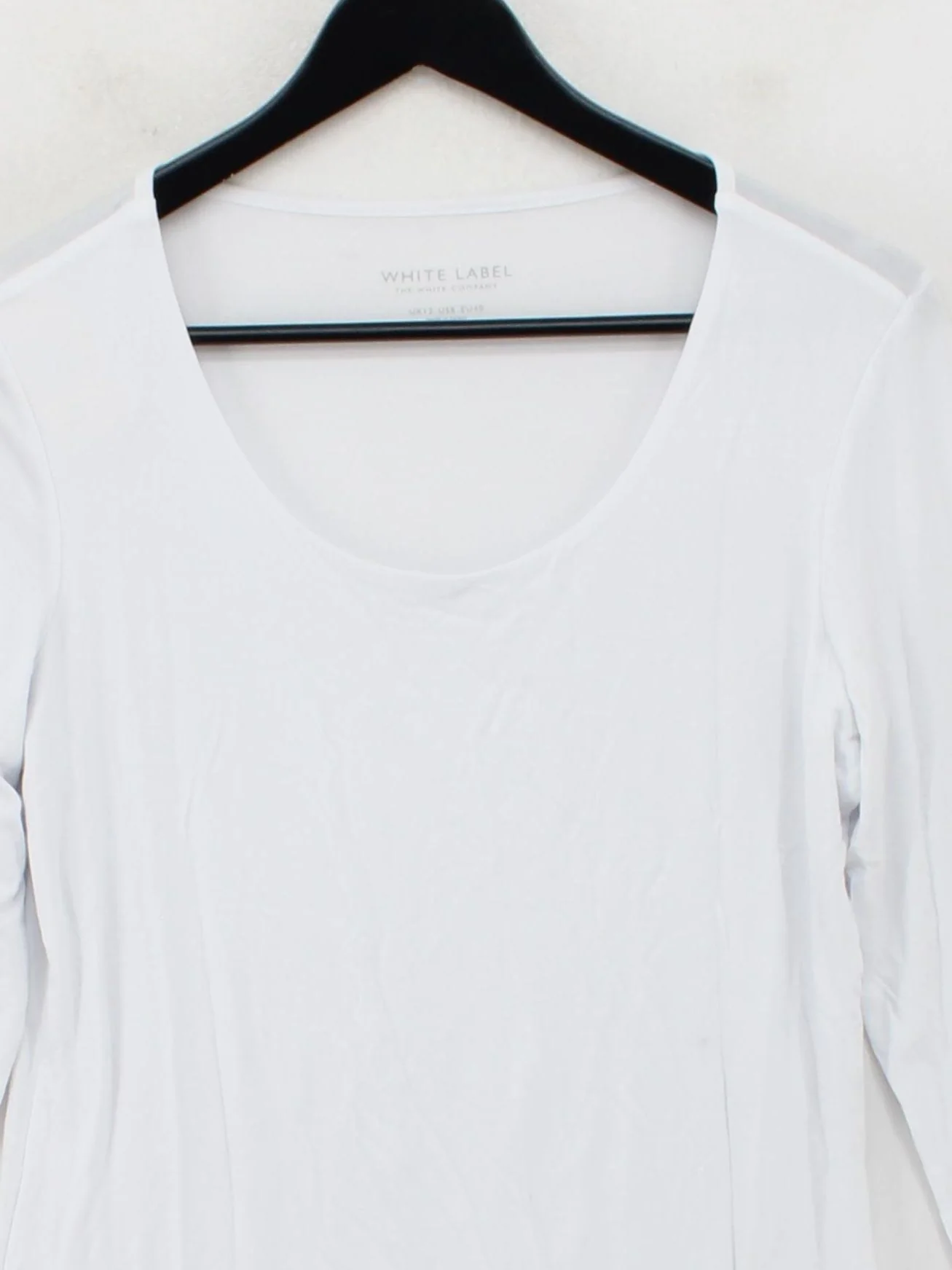 The White Company Women's Top UK 12 White Lyocell Modal with Elastane Basic - Image 3