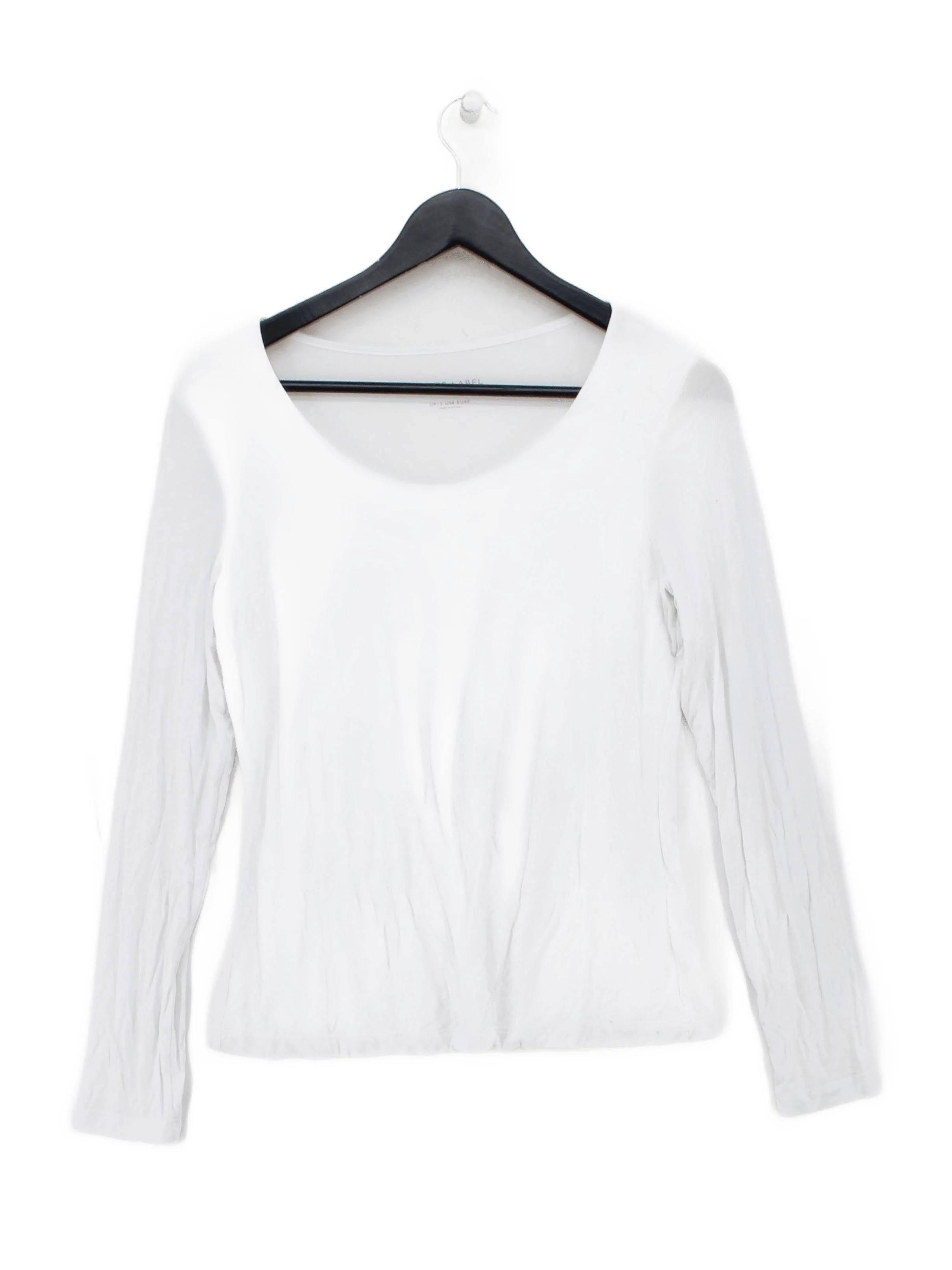 The White Company Women's Top UK 12 White Rayon with Elastane Basic