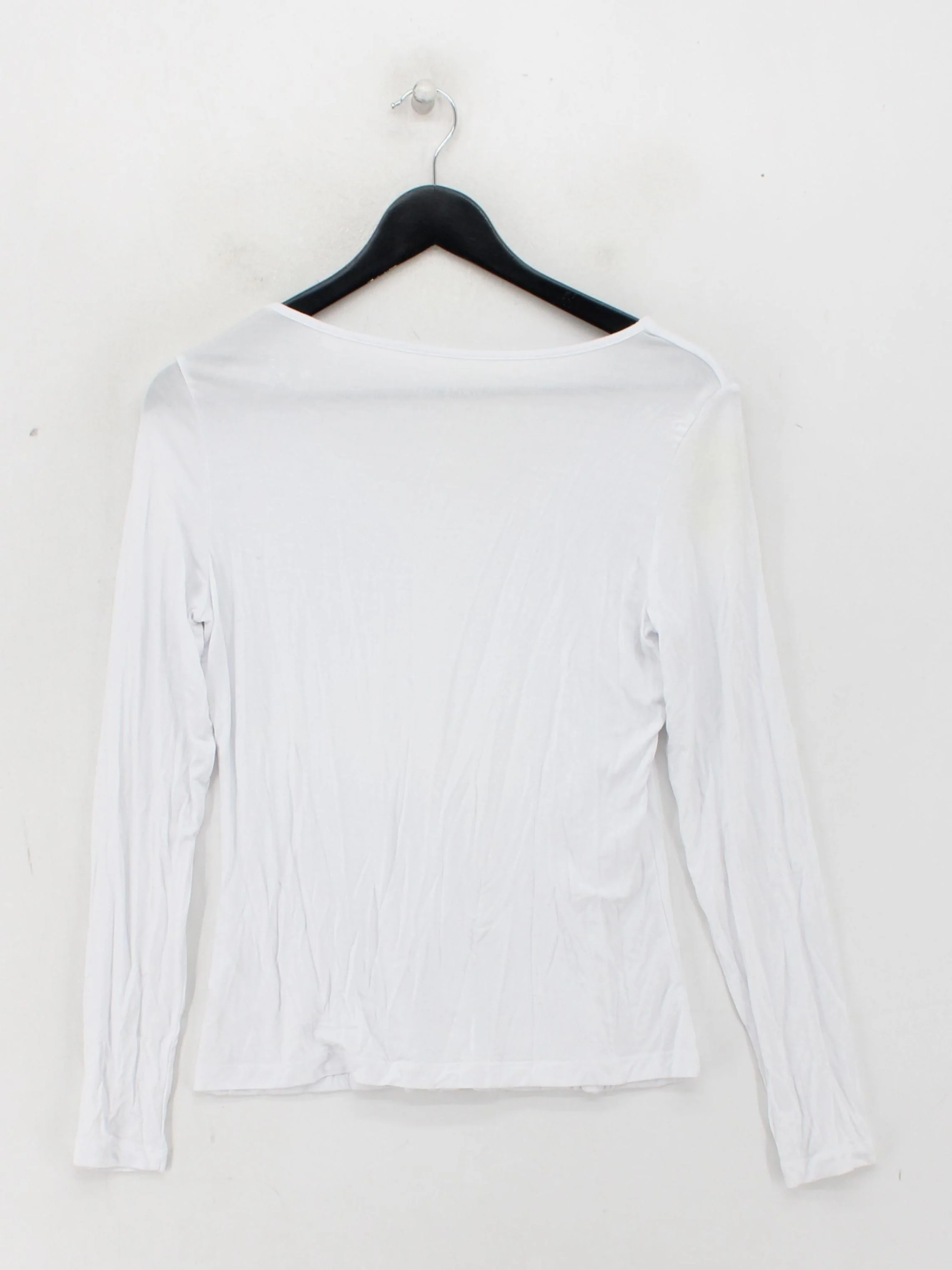 The White Company Women's Top UK 12 White Rayon with Elastane Basic - Image 2