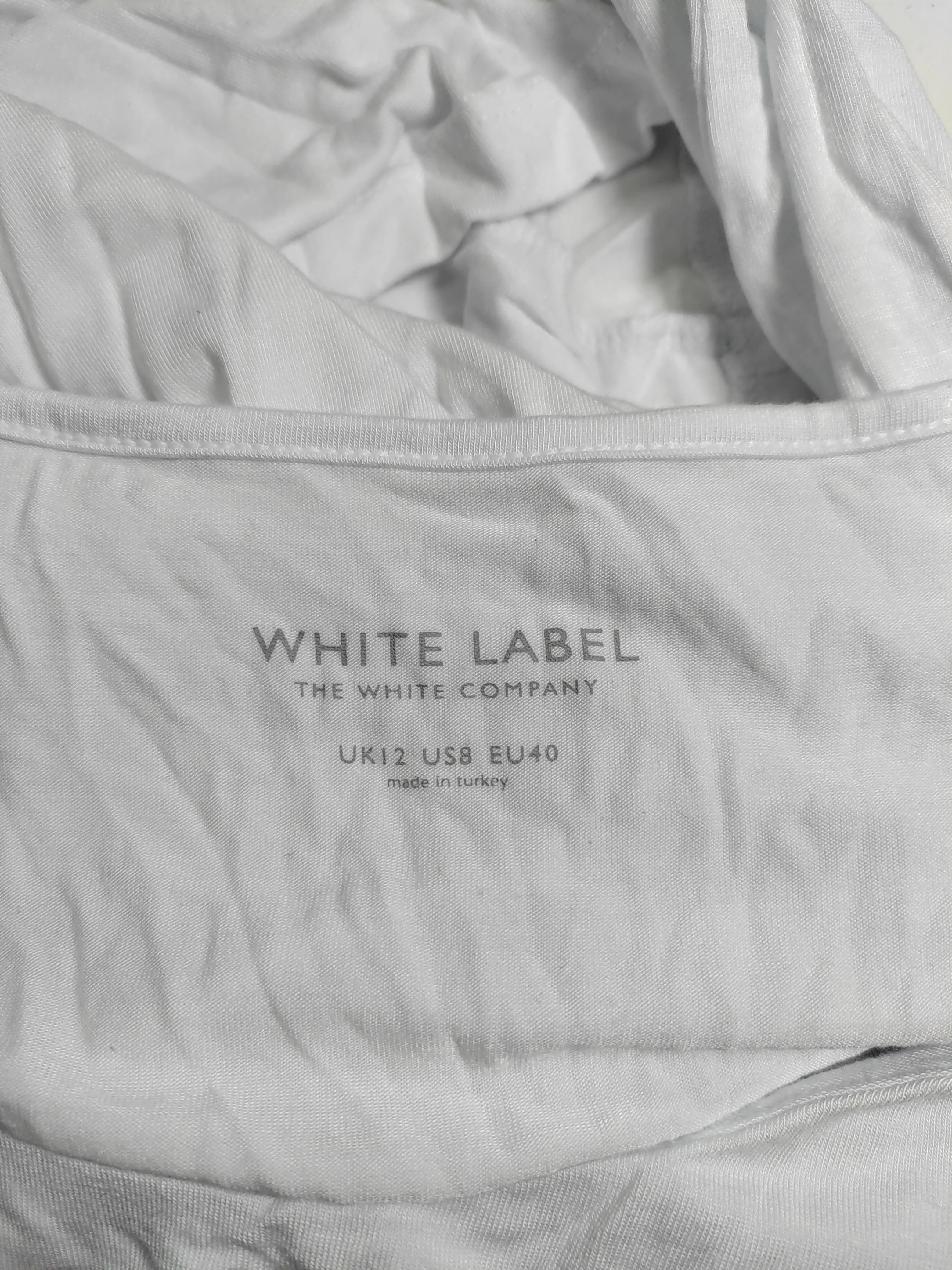 The White Company Women's Top UK 12 White Rayon with Elastane Basic - Image 6