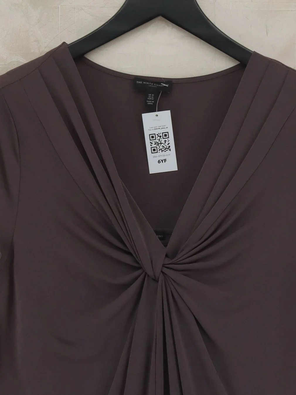 The White Company Women's Top UK 14 Brown Viscose with Polyamide Tunic - Image 3