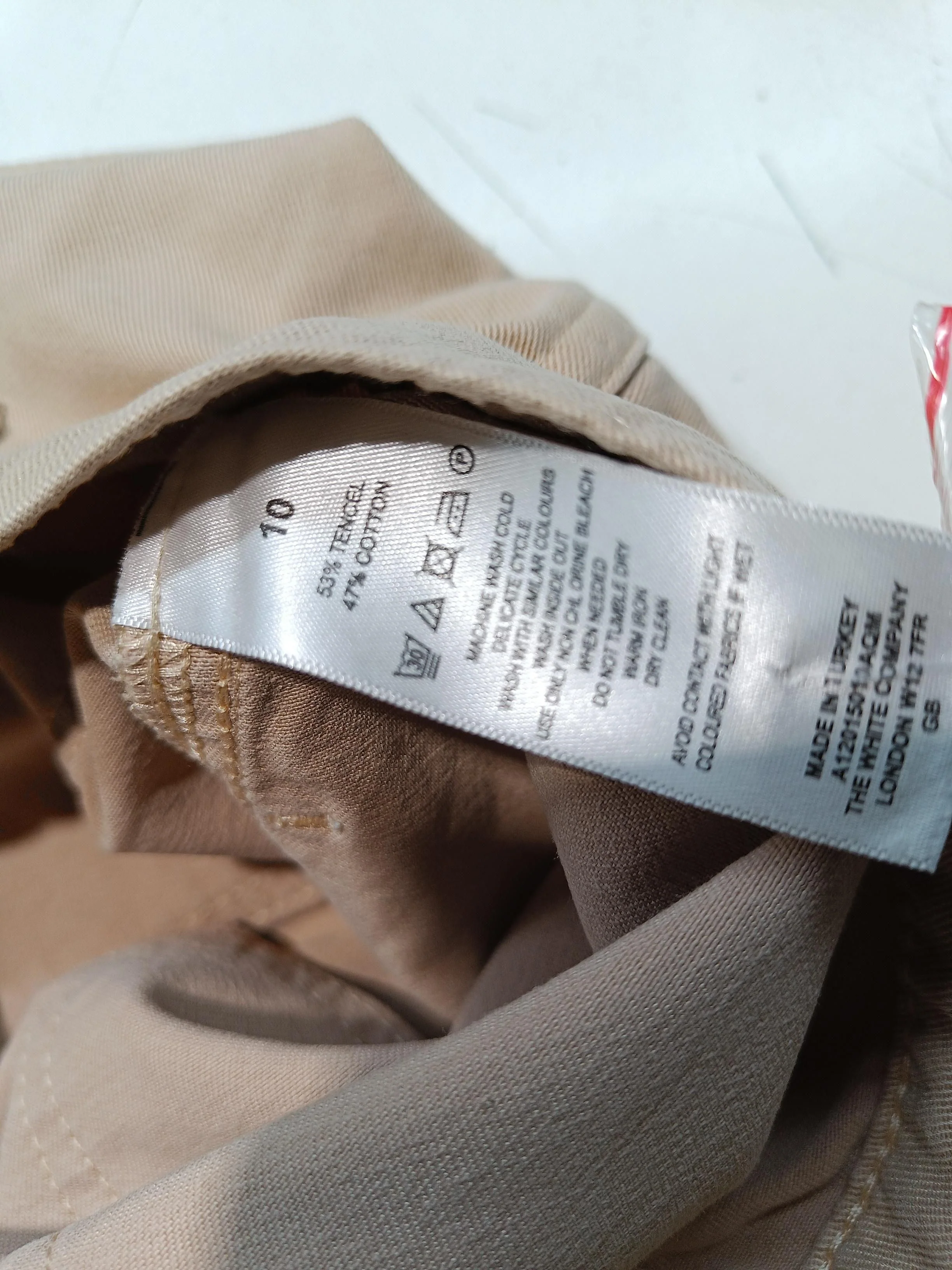 The White Company Women's Trousers UK 10 Tan Lyocell Modal with Cotton Cropped - Image 6