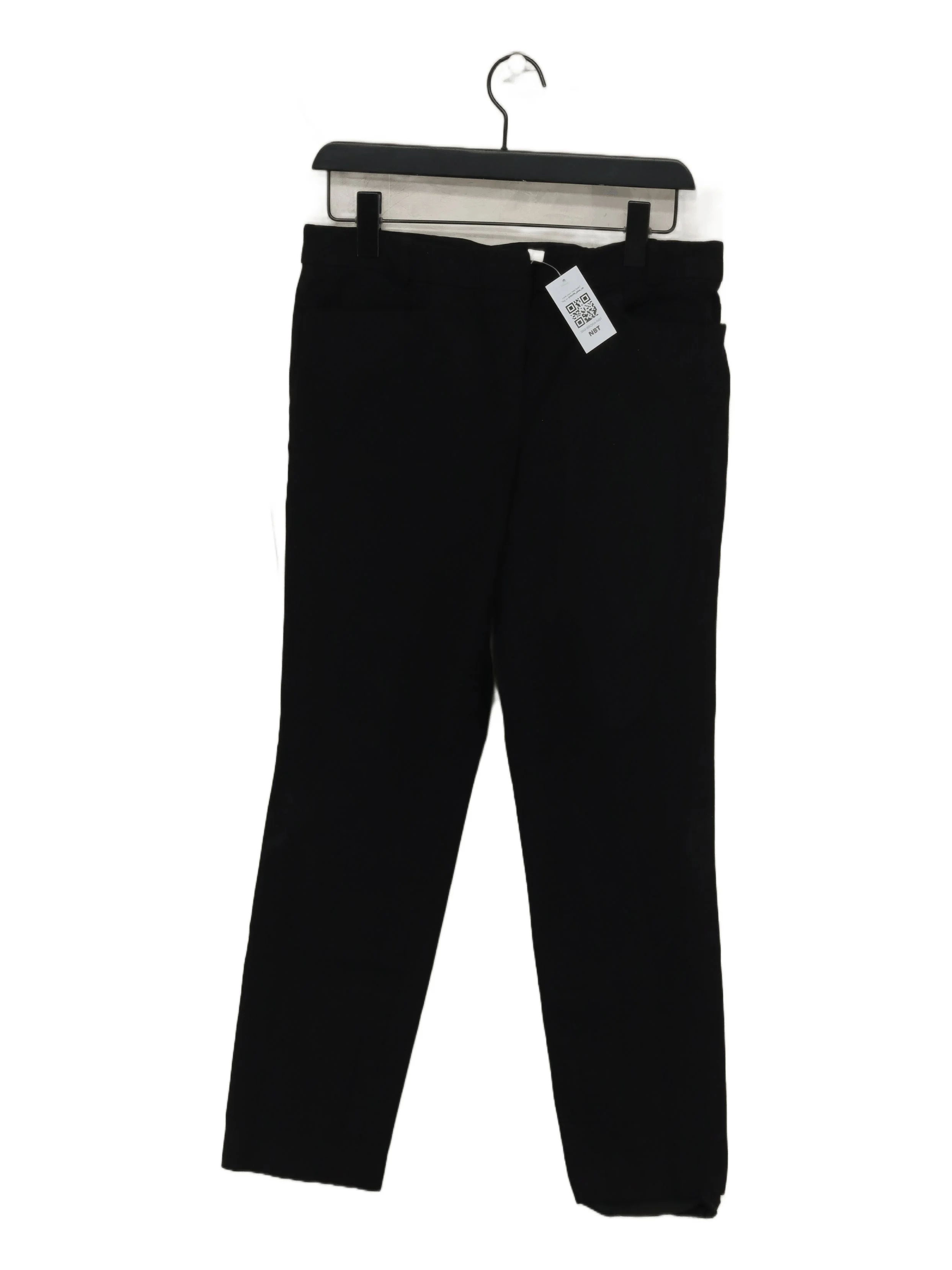 The White Company Women's Trousers UK 12 Black 100% Other Straight Chino