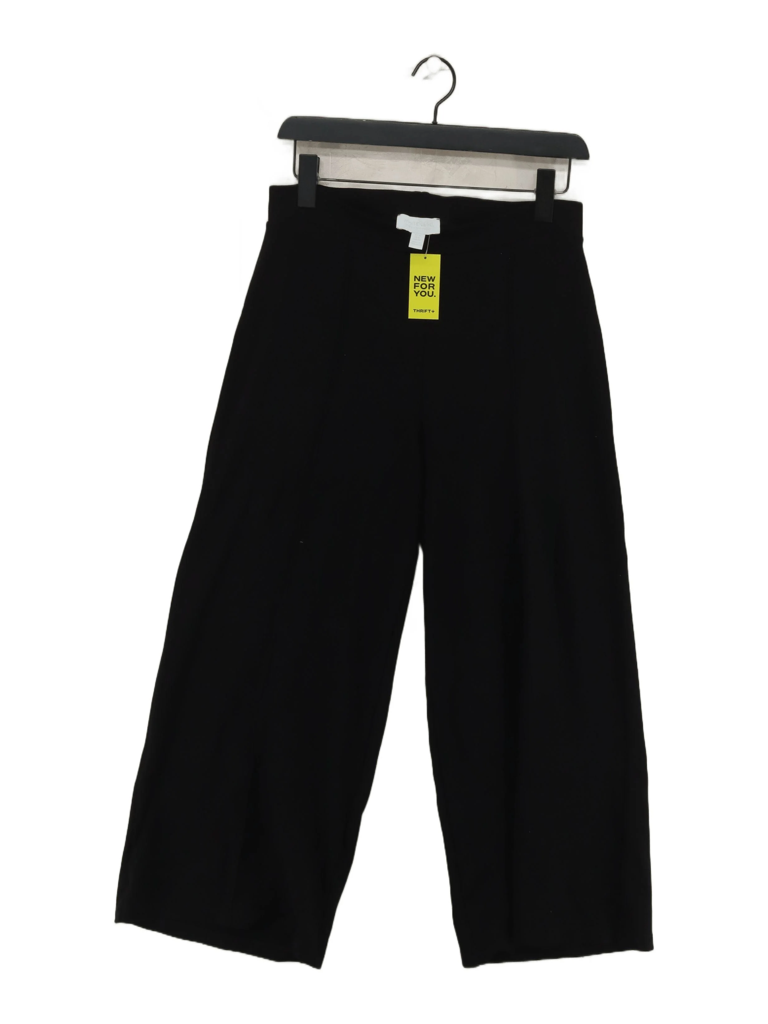 The White Company Women's Trousers UK 12 Black Viscose