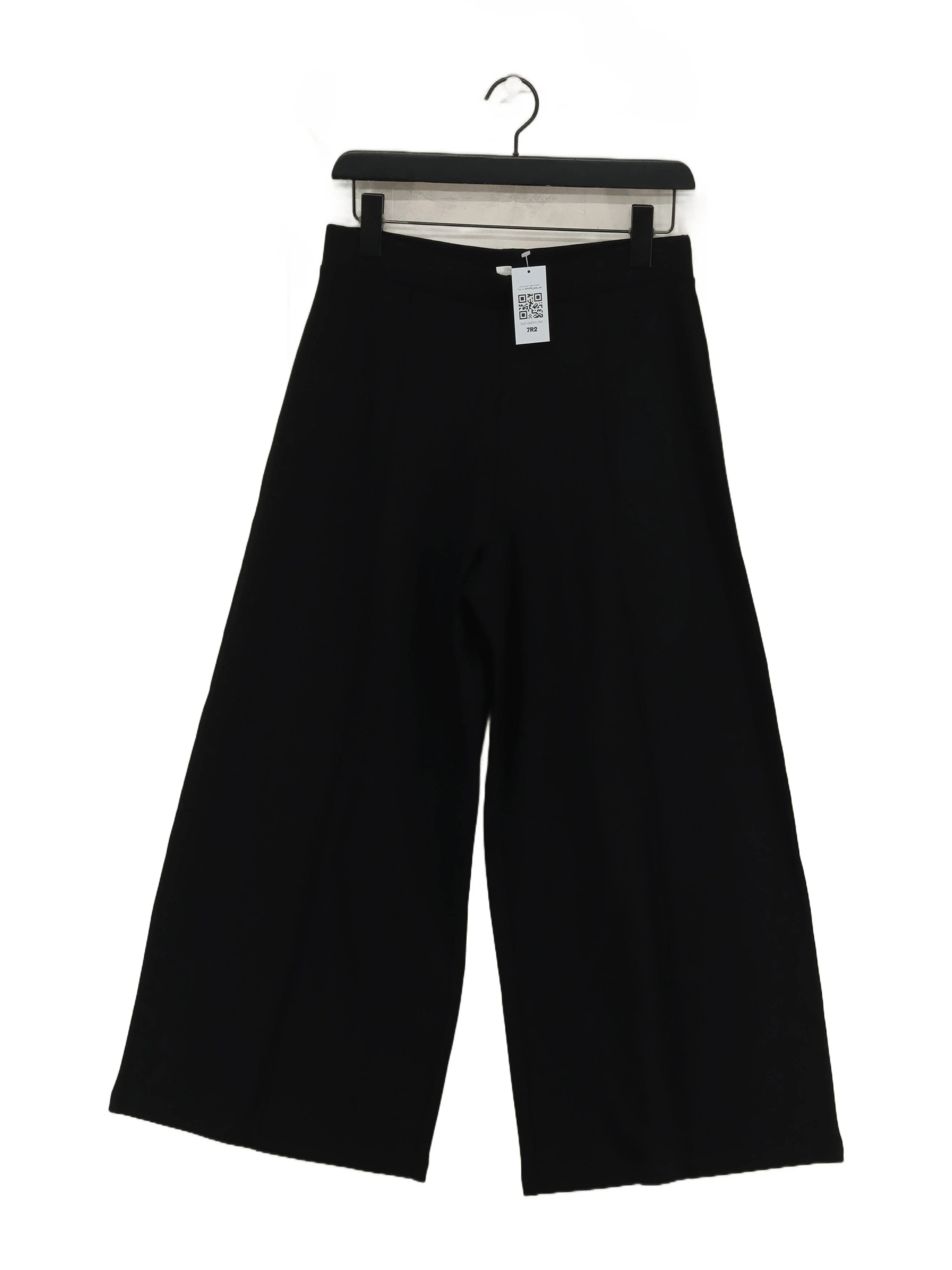 The White Company Women's Trousers UK 12 Black Viscose