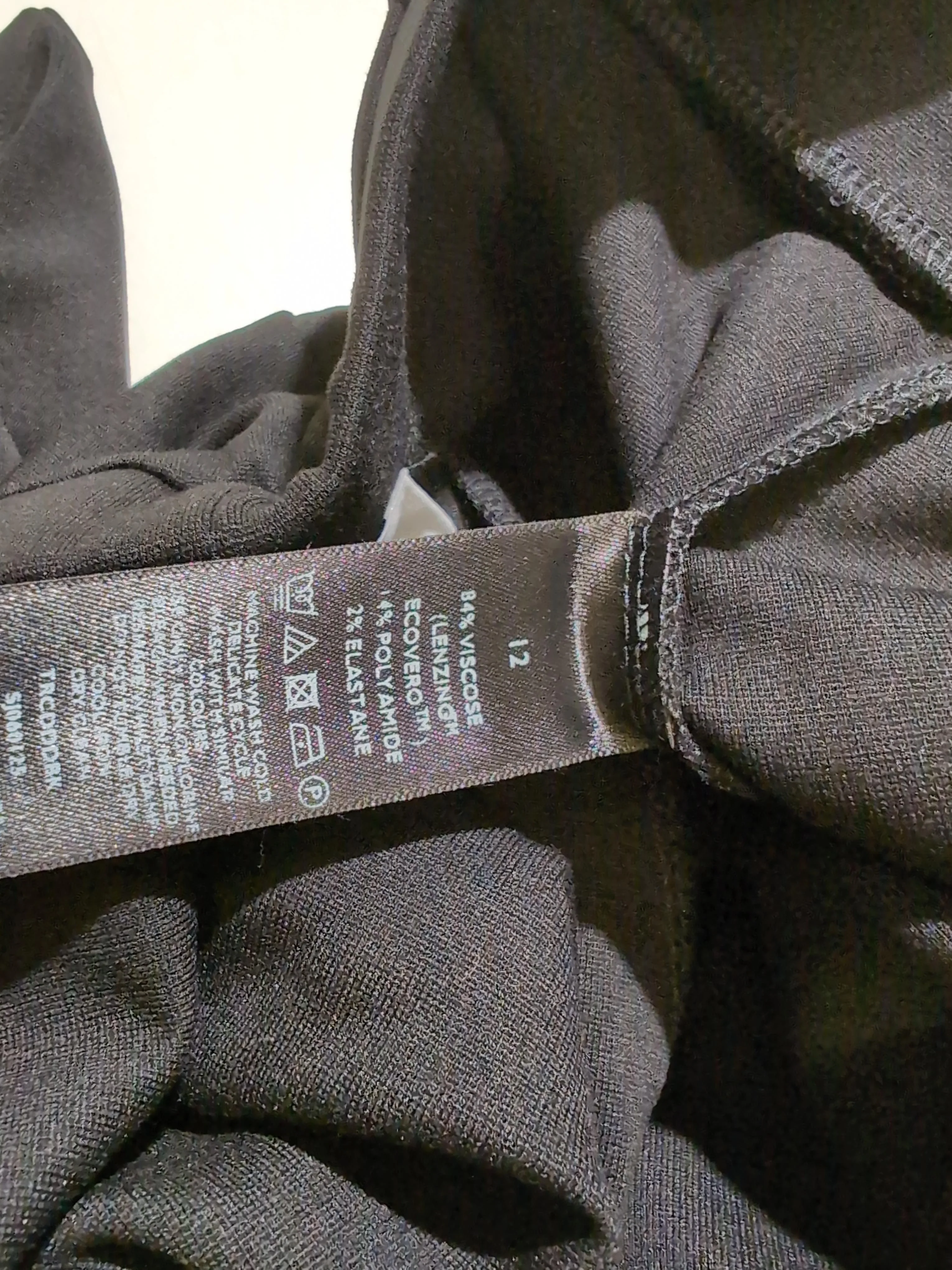 The White Company Women's Trousers UK 12 Black Viscose - Image 6