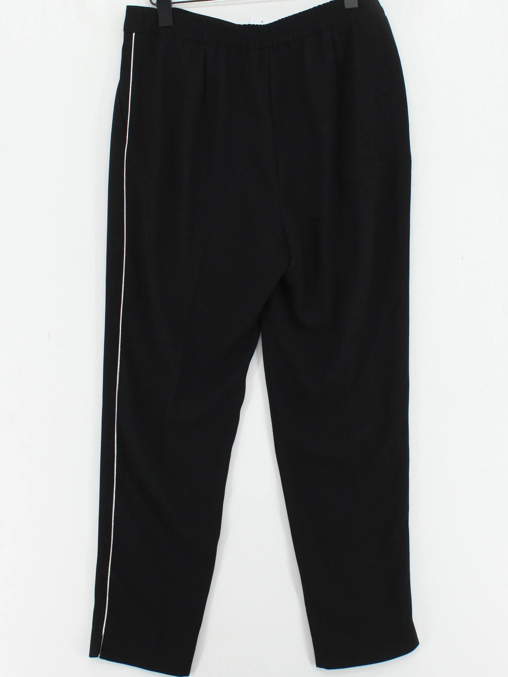 The White Company Women's Trousers UK 14 Black 100% Polyester Tapered Cropped - Image 2