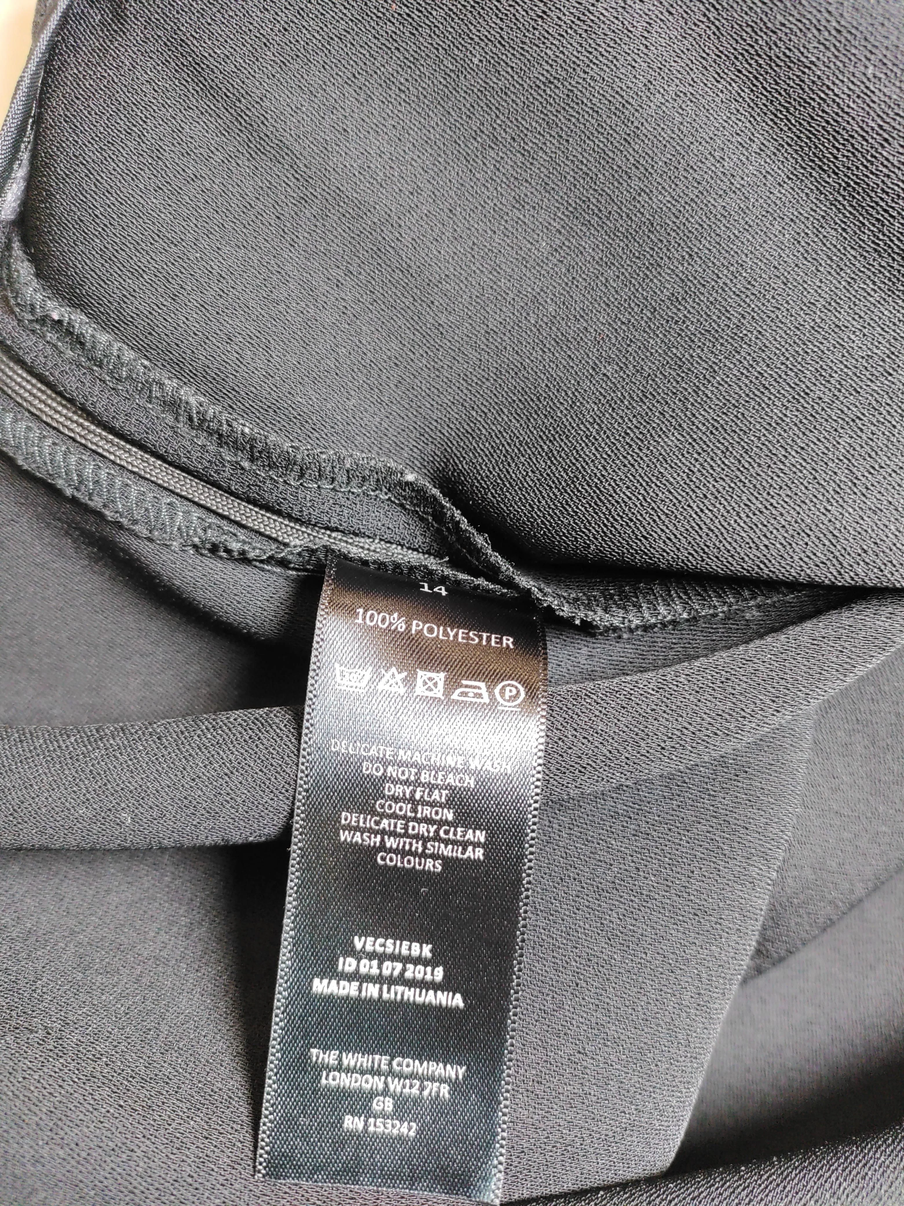 The White Company Women's Trousers UK 14 Black 100% Polyester Tapered Cropped - Image 6