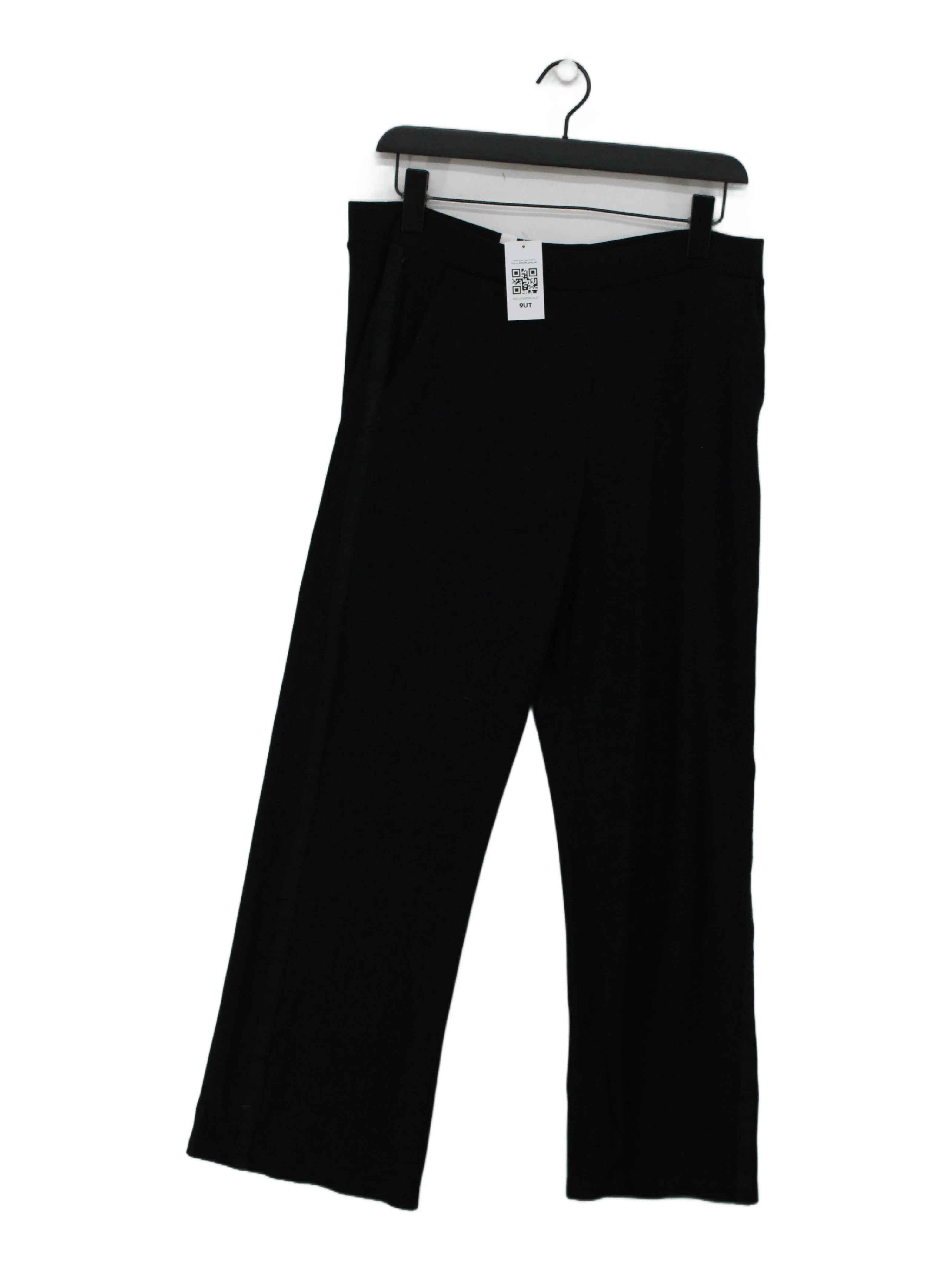 The White Company Women's Trousers UK 16 Black Viscose