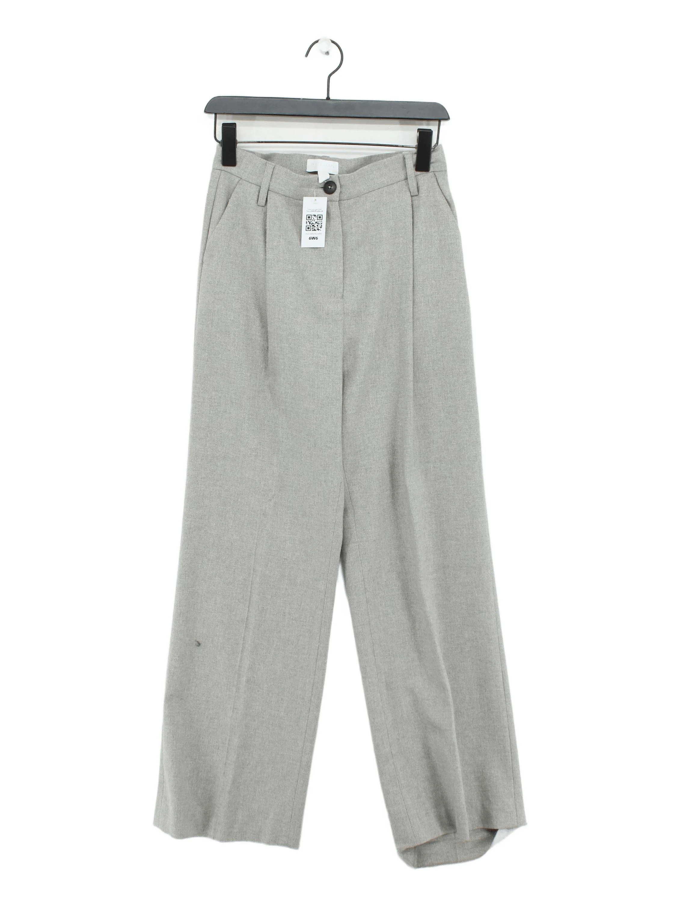 The White Company Women's Trousers UK 8 Grey Wool