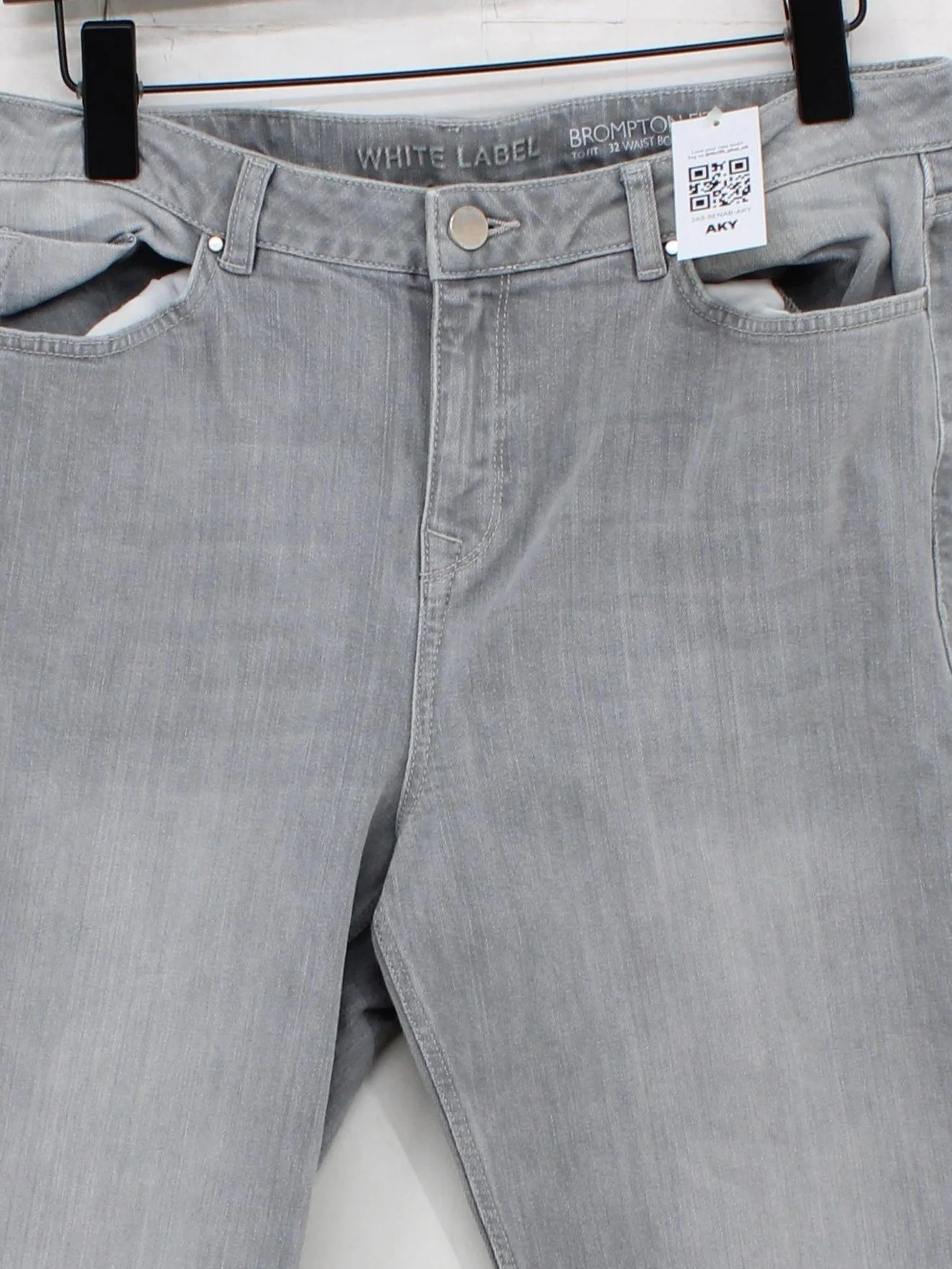 The White Label Women's Jeans UK 14 Grey Cotton with Elastane Skinny - Image 3