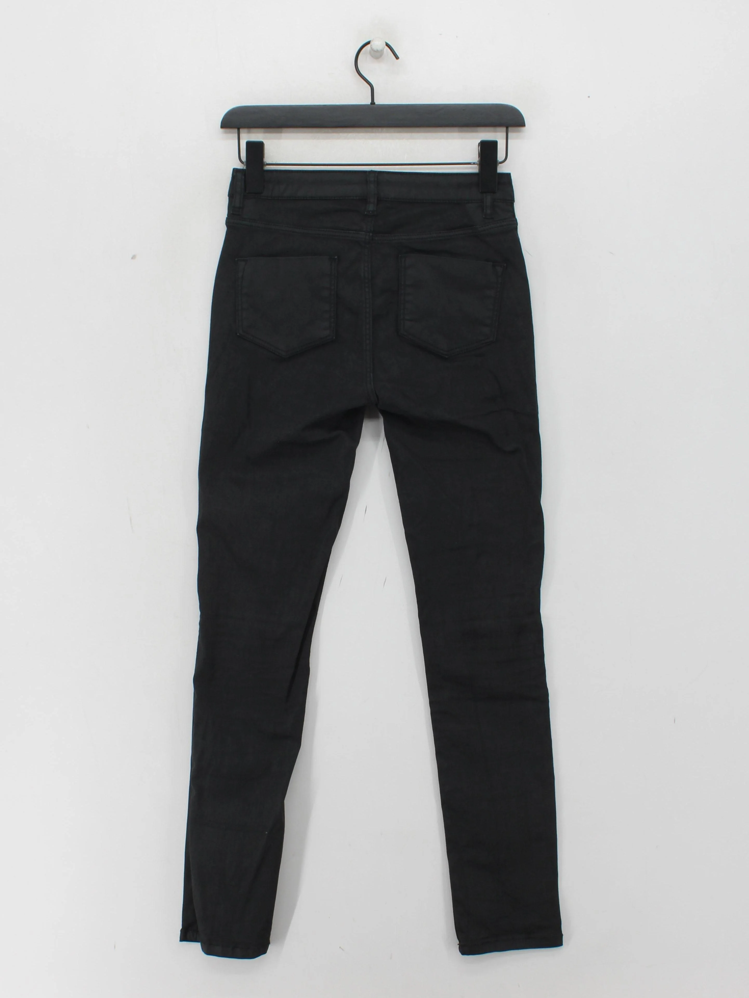 The White Label Women's Jeans UK 8 Black Cotton with Elastane Skinny - Image 2