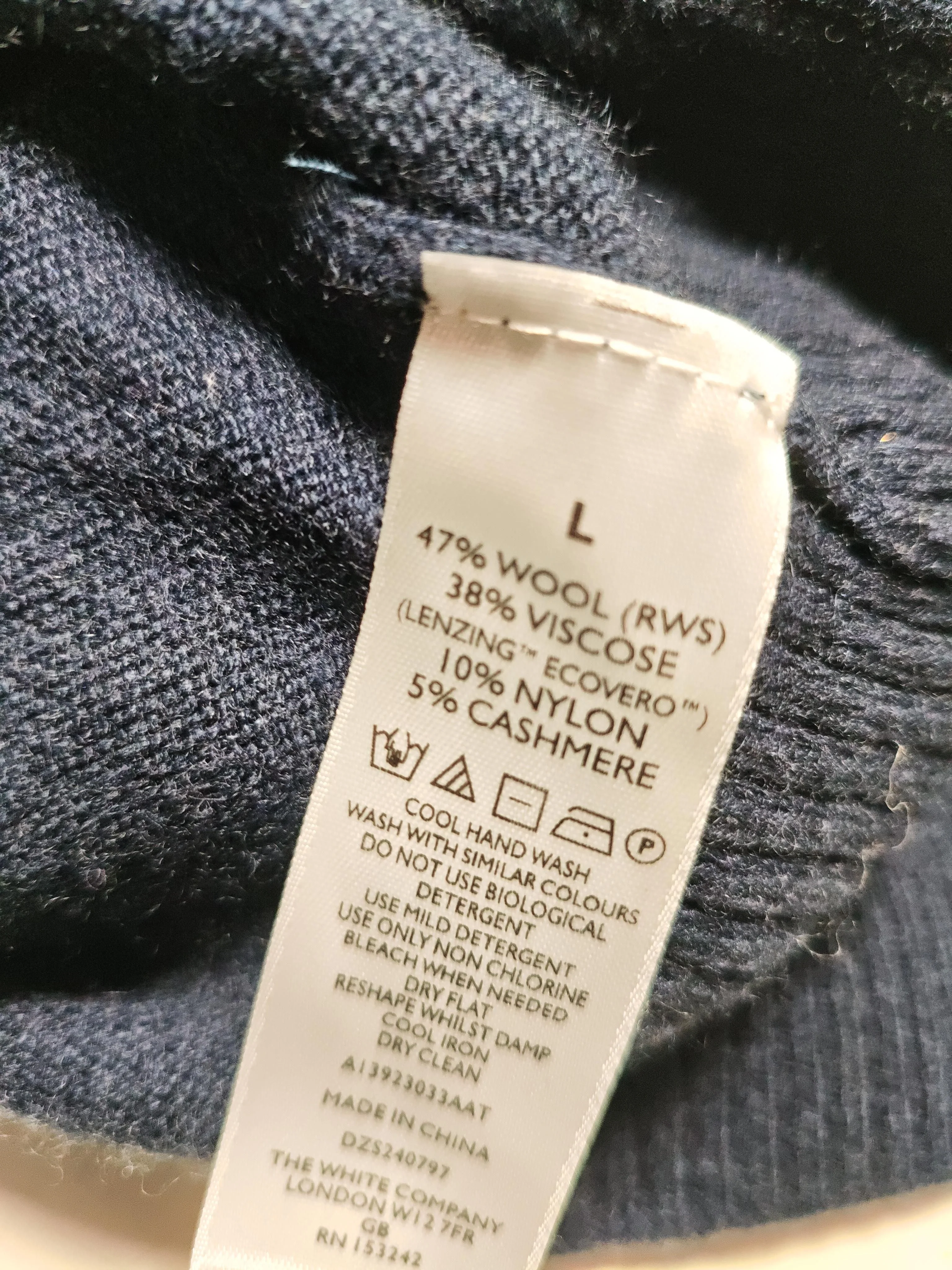 The White Label Women's Top L Blue Wool with Viscose, Nylon, Cashmere Basic - Image 6