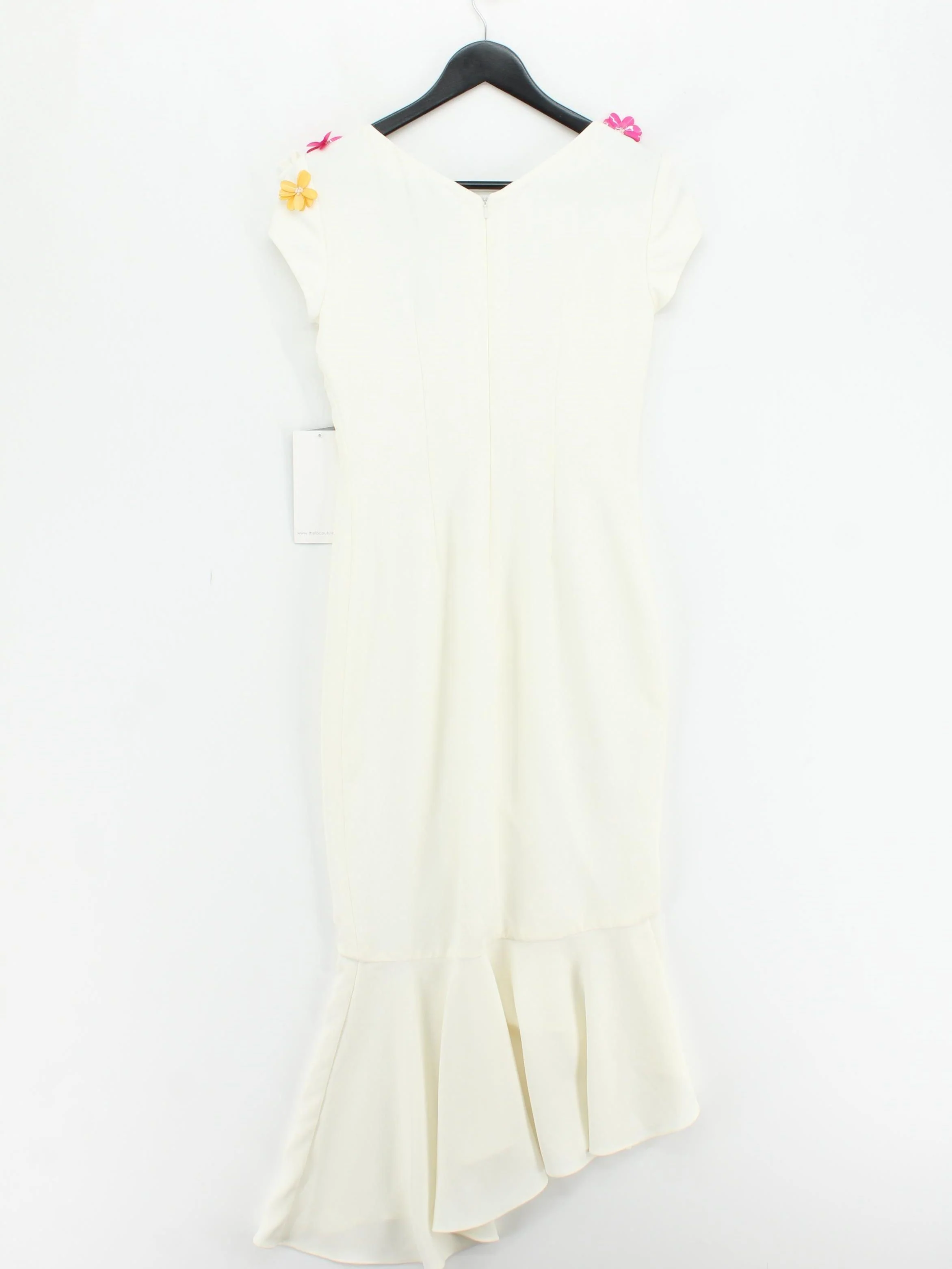 Theia Bodycon Midi Dress in Cream - Image 2