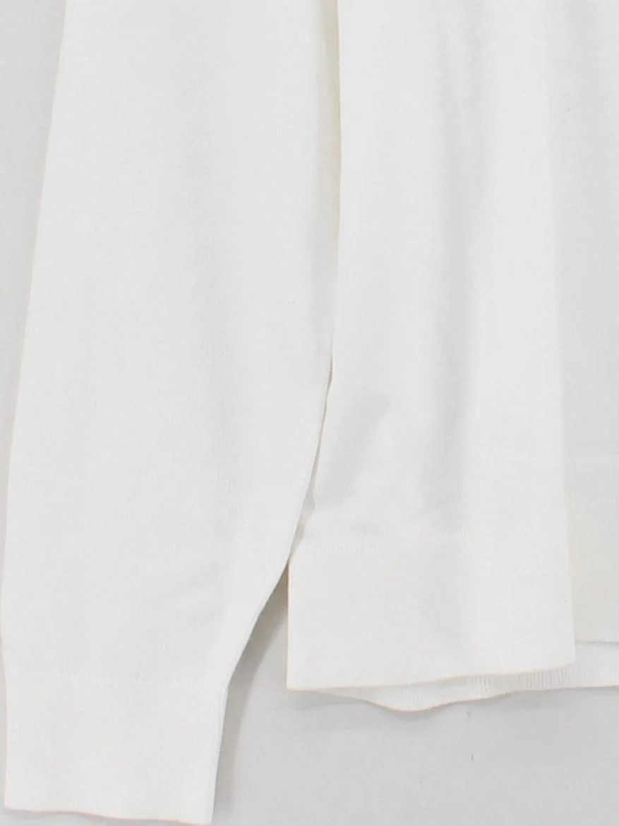 Theory Men's Jumper M White Viscose with Polyester Round Neck Pullover - Image 4