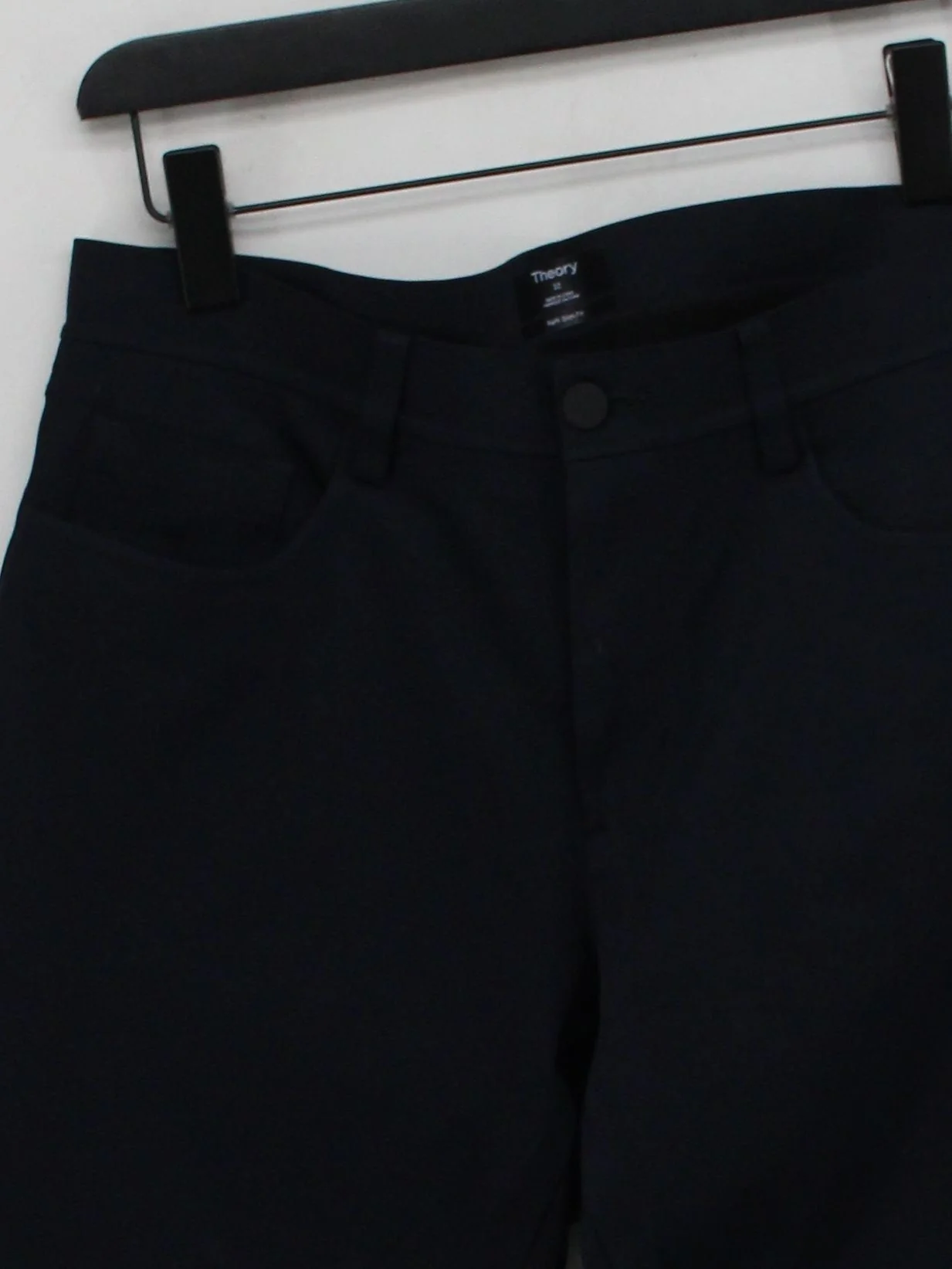 Theory Men's Trousers W 32 in Black Polyester with Cotton Tapered Chino - Image 3