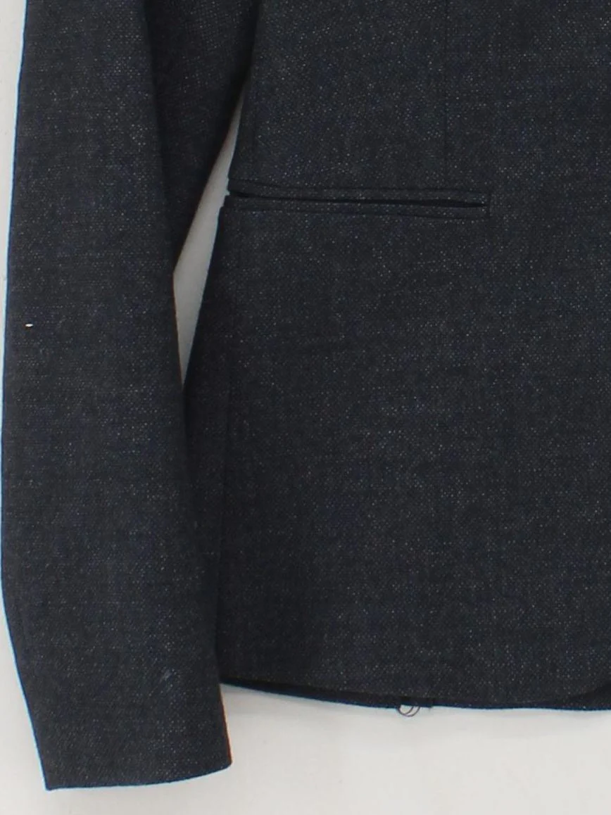 Theory Women's Blazer UK 4 Blue Wool with Elastane Overcoat - Image 4