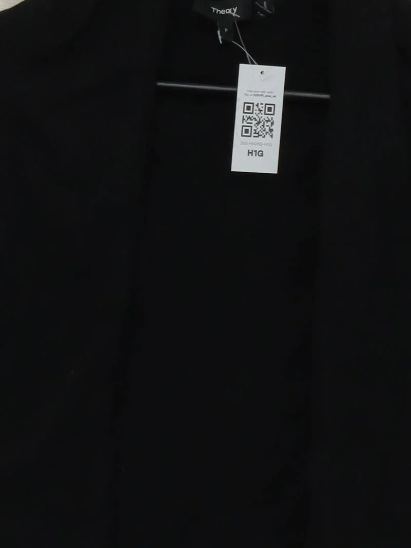 Theory Women's Cardigan XS Black 100% Wool V-Neck Cardigan - Image 3