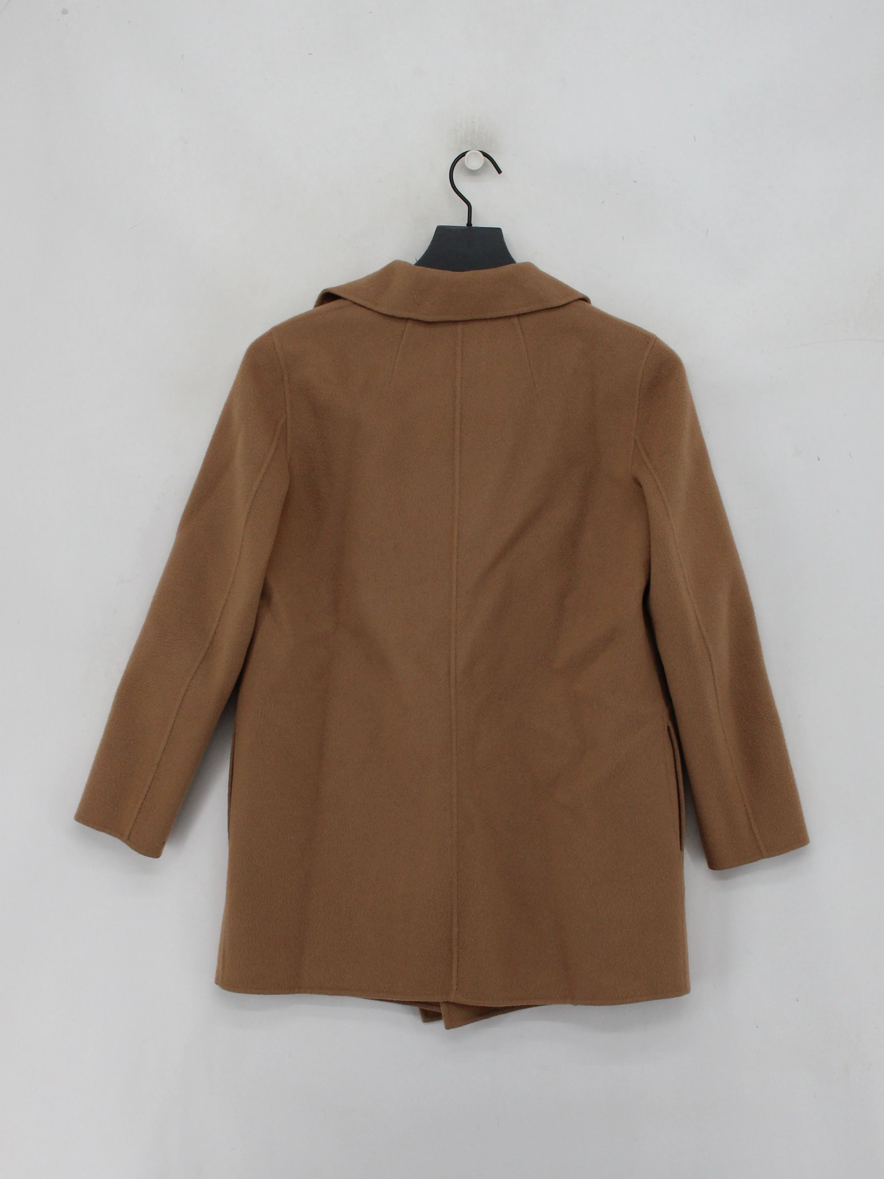 Theory Women's Coat XS Tan Wool with Cashmere Overcoat - Image 2