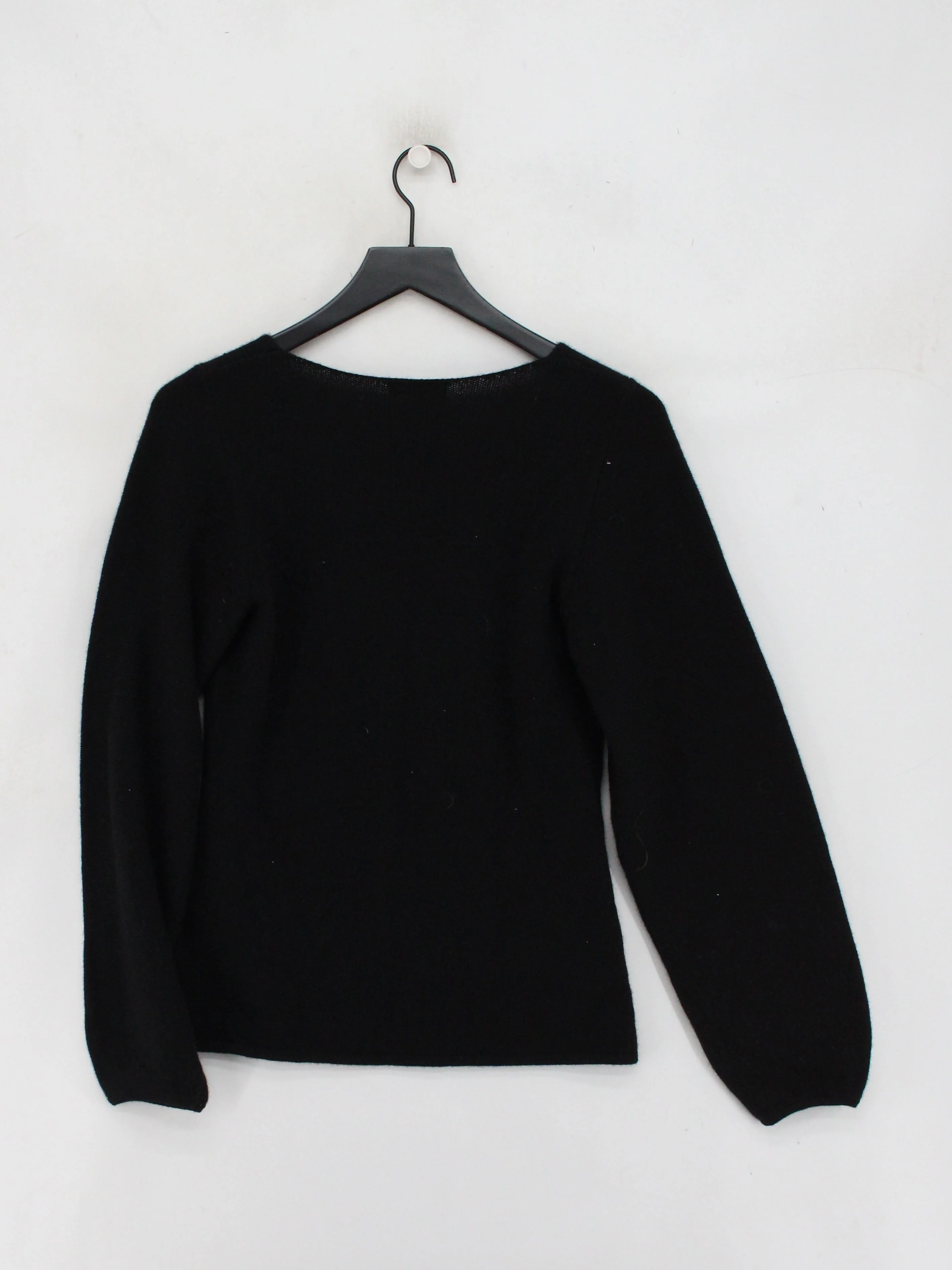 Theory Women's Jumper M Black 100% Cashmere V-Neck Pullover - Image 2