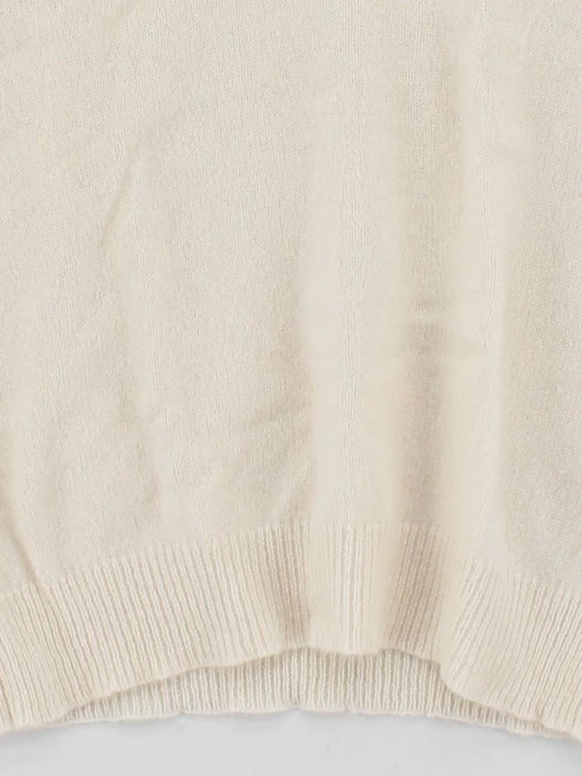 Theory Women's Jumper XS Cream 100% Cashmere V-Neck Pullover - Image 4