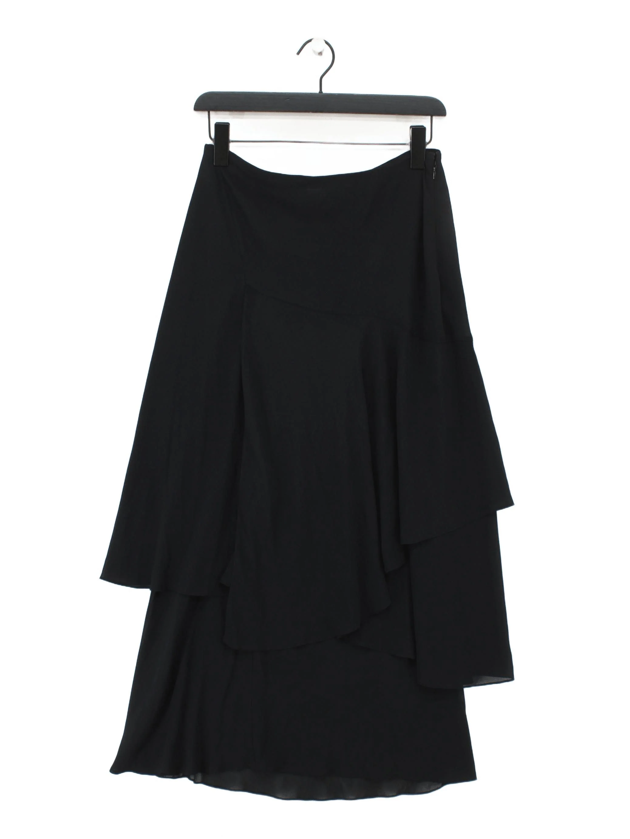 Theory Women's Midi Skirt S Black 100% Polyester Midi A-Line