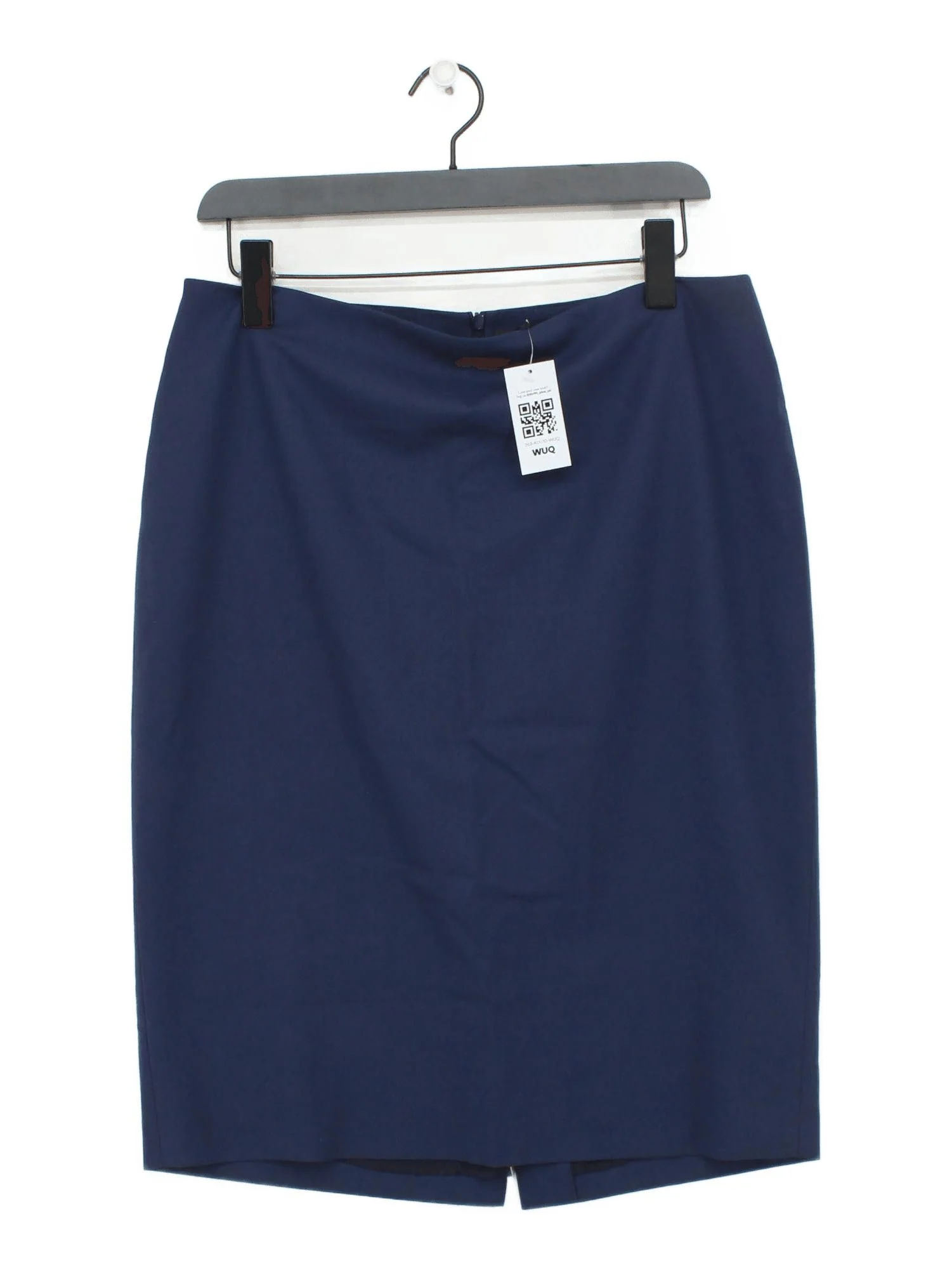 Theory Women's Midi Skirt UK 14 Blue Wool with Elastane, Rayon Straight & Pencil