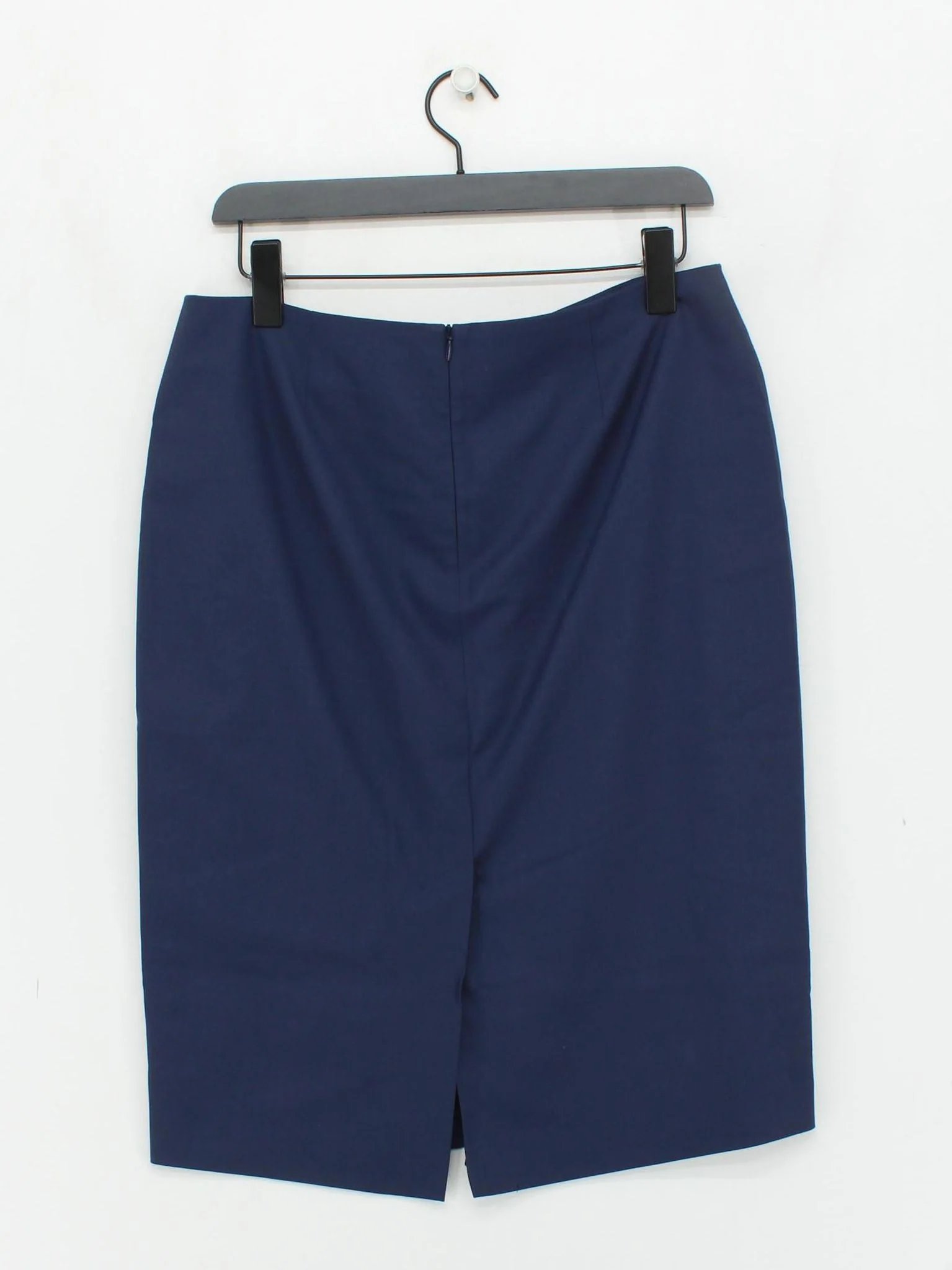 Theory Women's Midi Skirt UK 14 Blue Wool with Elastane, Rayon Straight & Pencil - Image 2