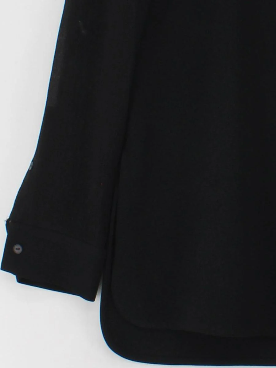 Theory Women's Top M Black Polyester with Silk Long Sleeve Round Neck Basic - Image 4