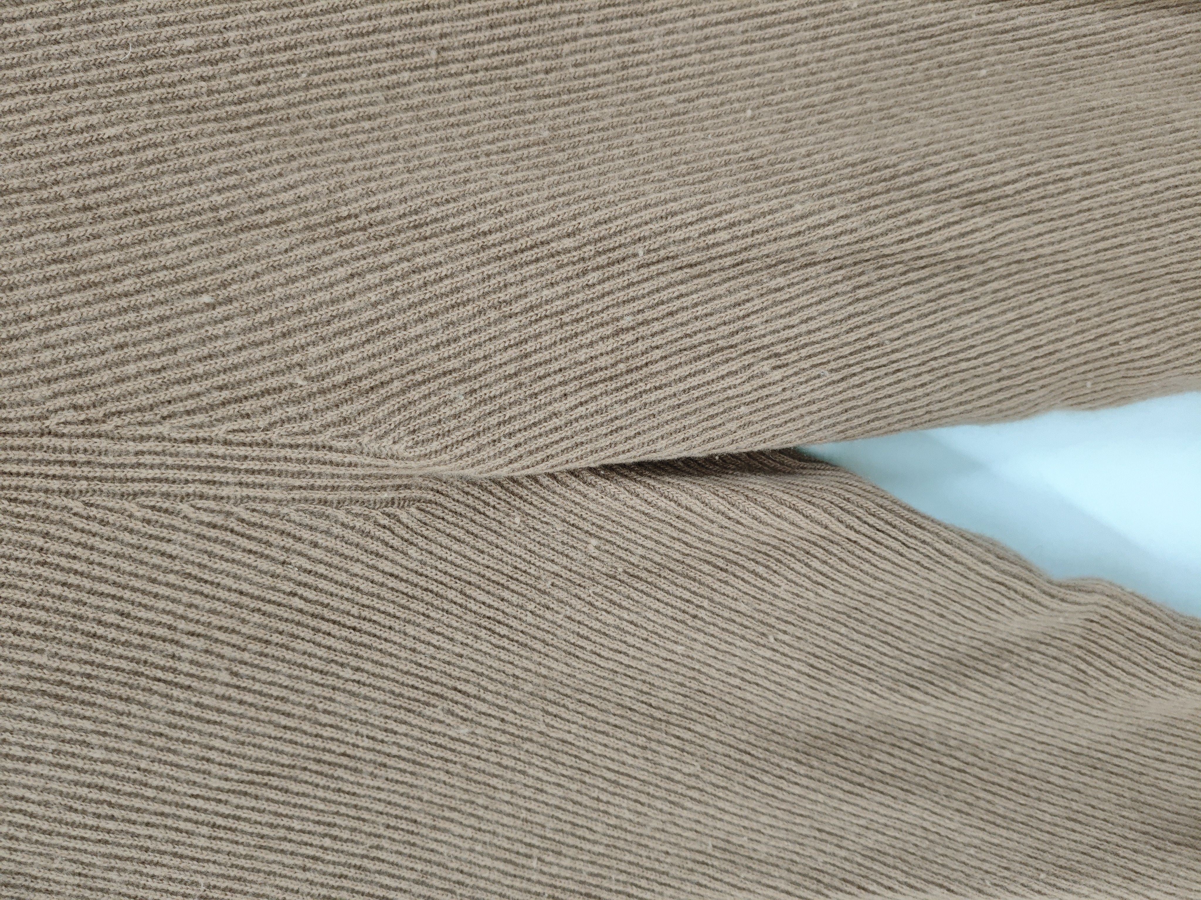 Theory Women's Trousers L Tan Wool with Cashmere Wide-Leg Sweatpants - Image 5