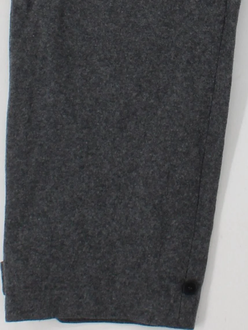 Theory Women's Trousers M Grey 100% Wool Wide-Leg Cropped - Image 4