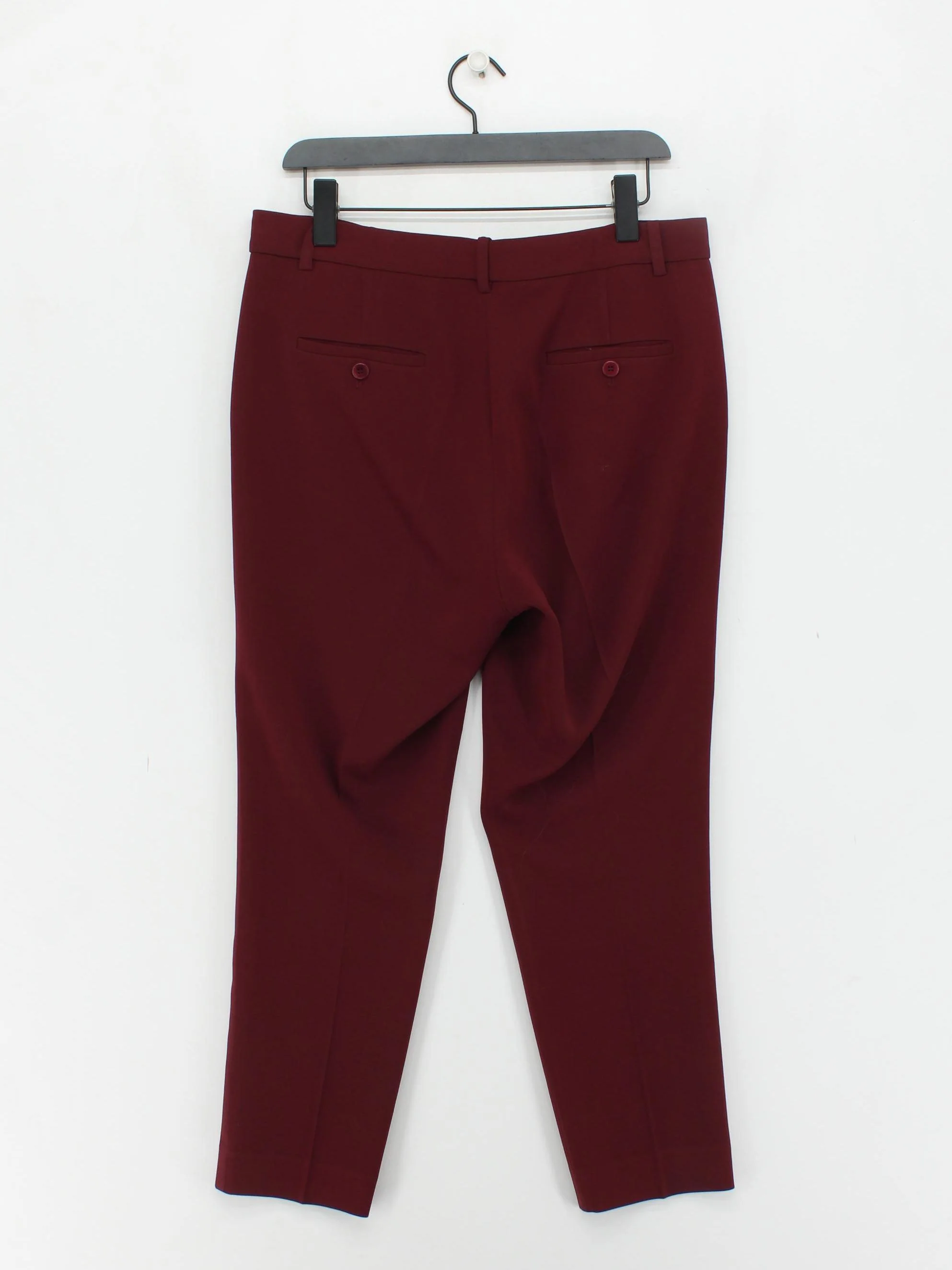 Theory Women's Trousers UK 10 Red 100% Other Tapered Chino - Image 2