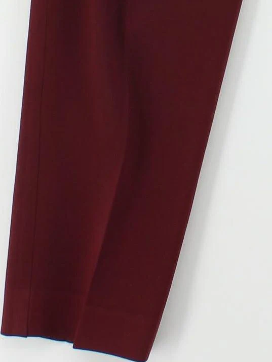 Theory Women's Trousers UK 10 Red 100% Other Tapered Chino - Image 4