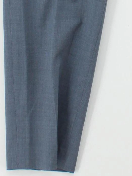 Theory Women's Trousers UK 14 Blue Wool with Elastane Straight Cropped - Image 4