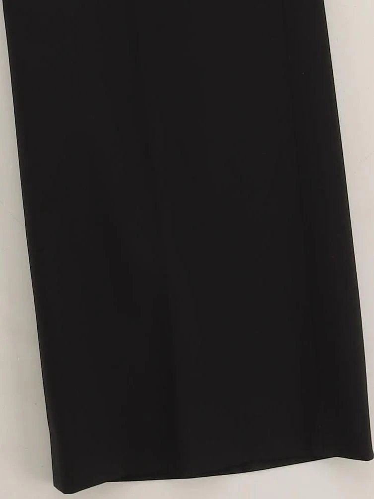 Theory Women's Trousers UK 4 Black Wool with Elastane, Rayon Wide-Leg Chino - Image 4