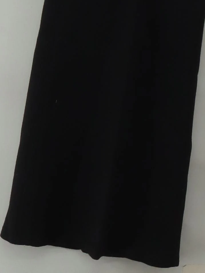 Theory Women's Trousers UK 8 Black Wool with Elastane Flared Capri - Image 4