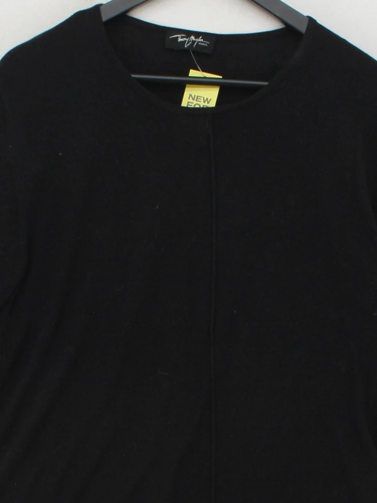 Thierry Mugler Women's T-Shirt M Black 100% Cotton Short Sleeve Round Neck Basic - Image 3